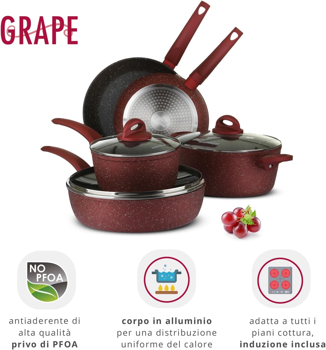 KASANOVA 8-Piece Professional Cooking Set