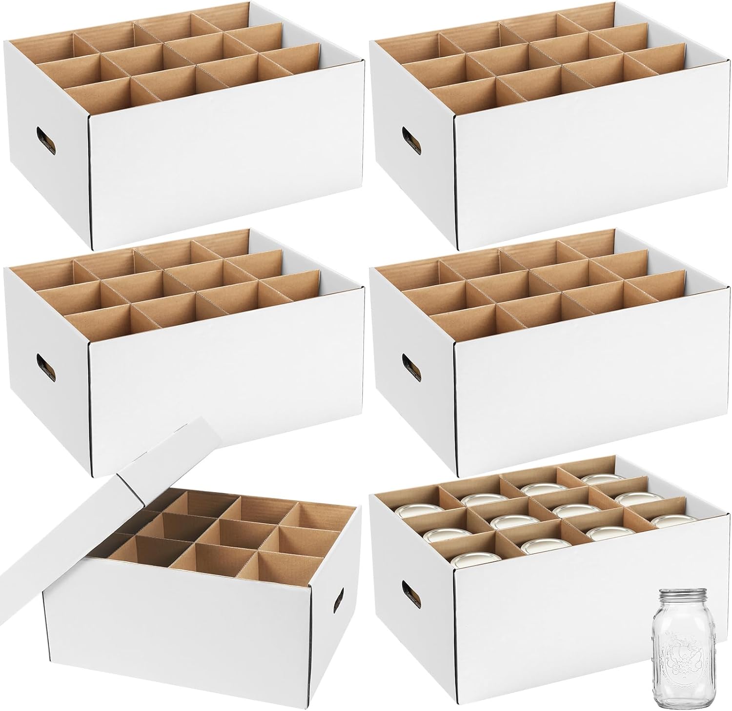 6-Piece Mason Jar Storage Box