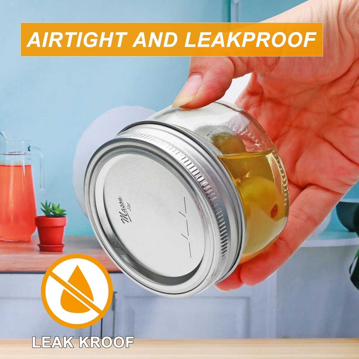 Sturdy Mason Jars with Glass lids