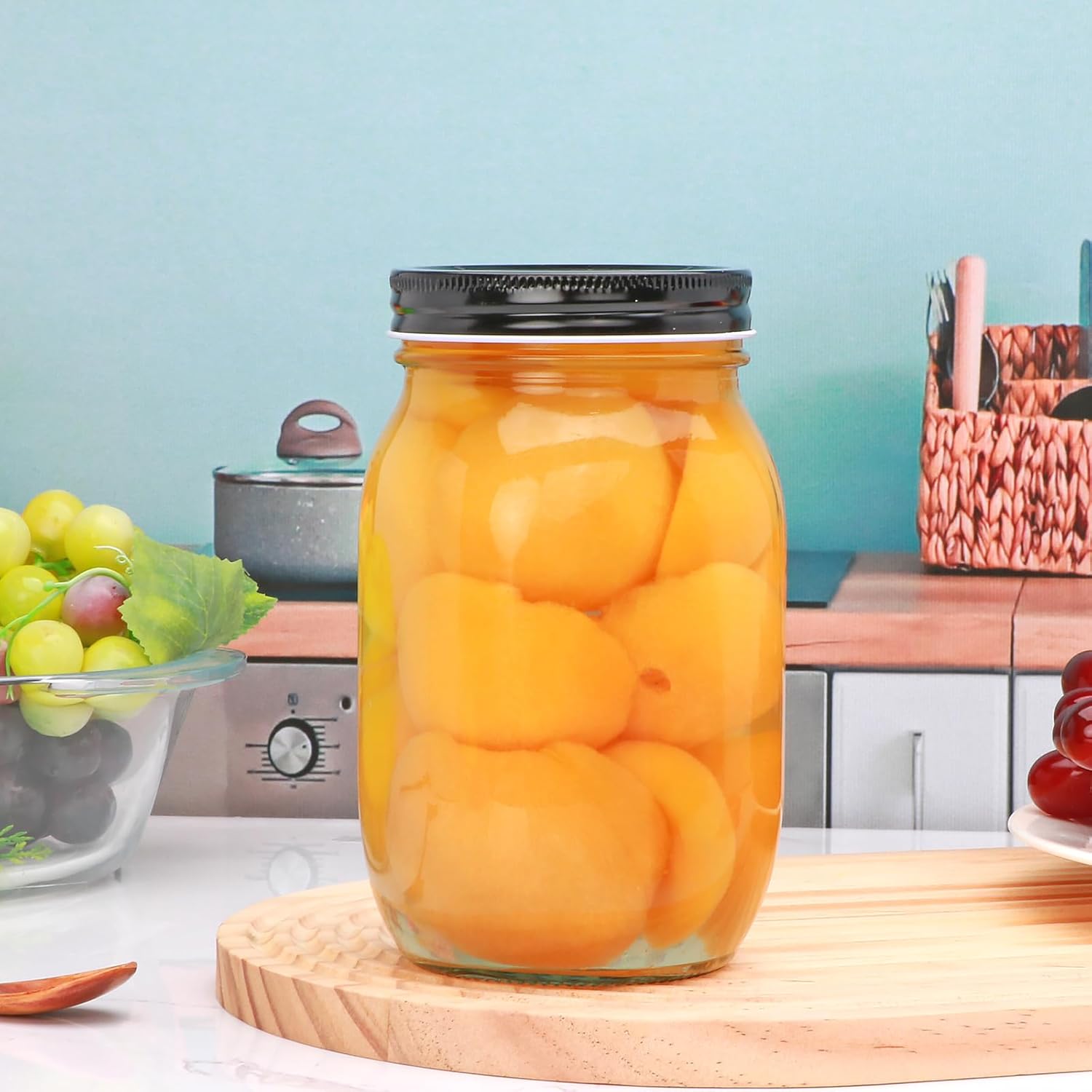 32oz Glass Mason Jars 12 Pack