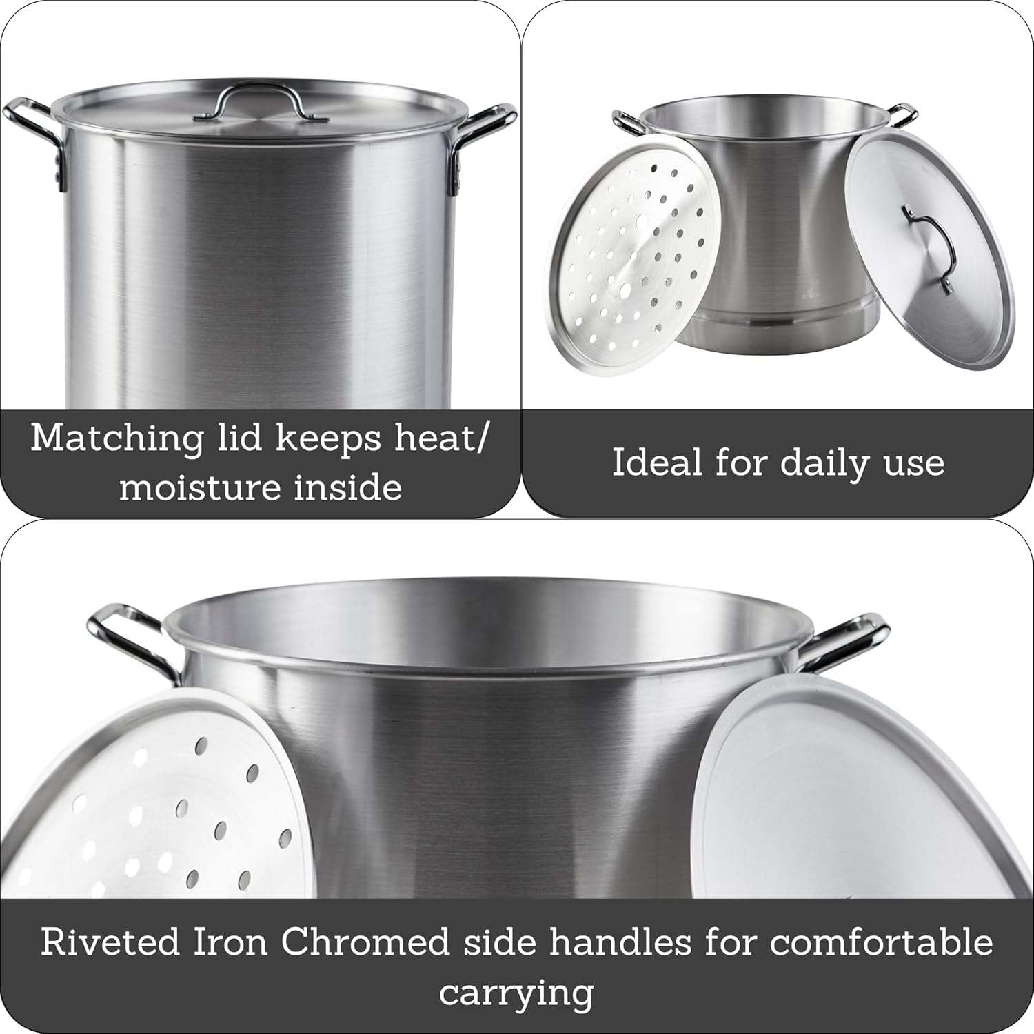 IMUSA Aluminum Steamer Set
