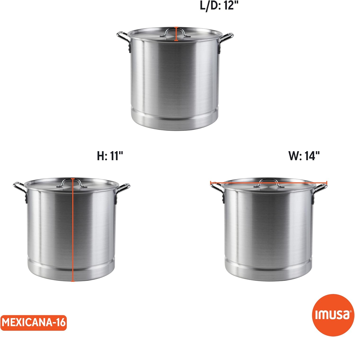 Imusa 16 qt Aluminum Steamer Durable Efficient for Perfect Steam Cooking