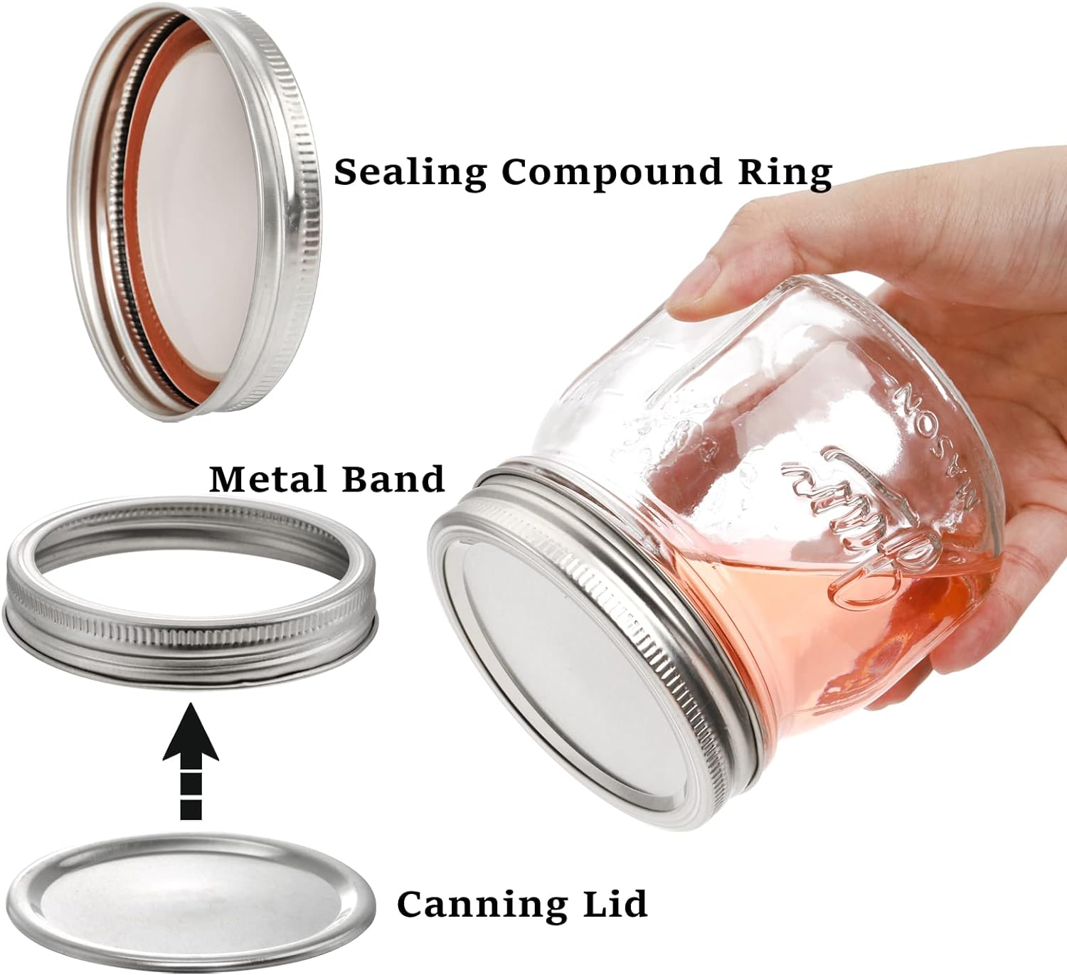 Stylish 12-Pack Mason Jars for Jam Preserves Durable Perfect Gift