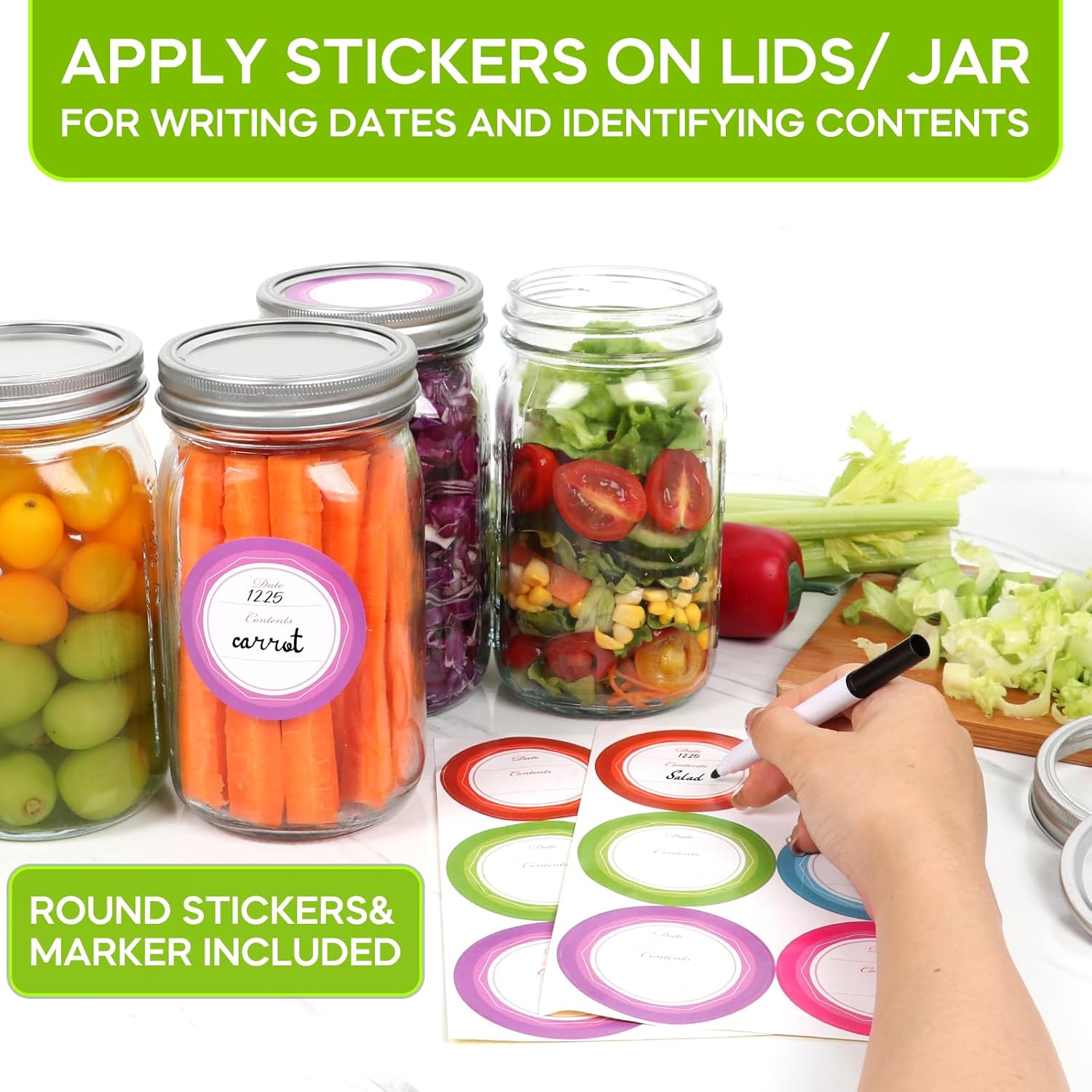 Alotpower4-Pack Wide-Mouth Mason Jars