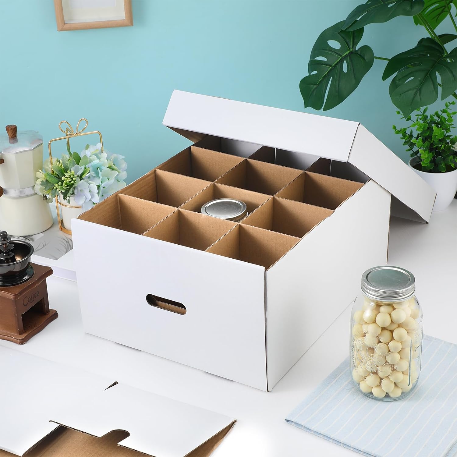 6-Piece Mason Jar Storage Box