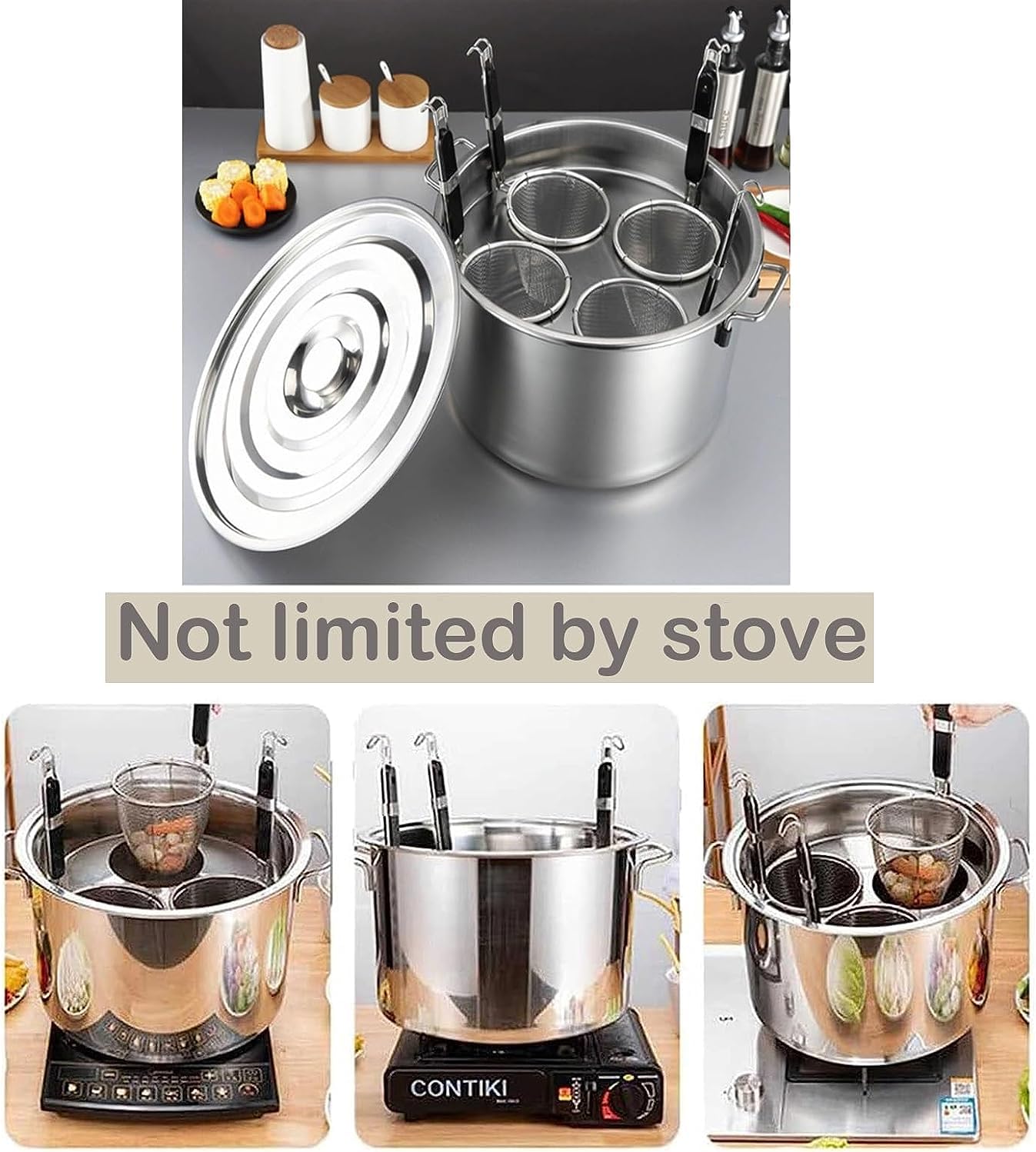 BingWang Stainless Steel Pasta Pot with Insert