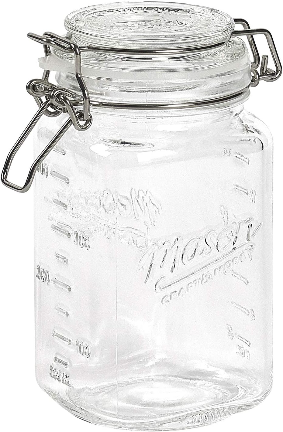 Sturdy Glass Clamp Jar for Airtight Storage