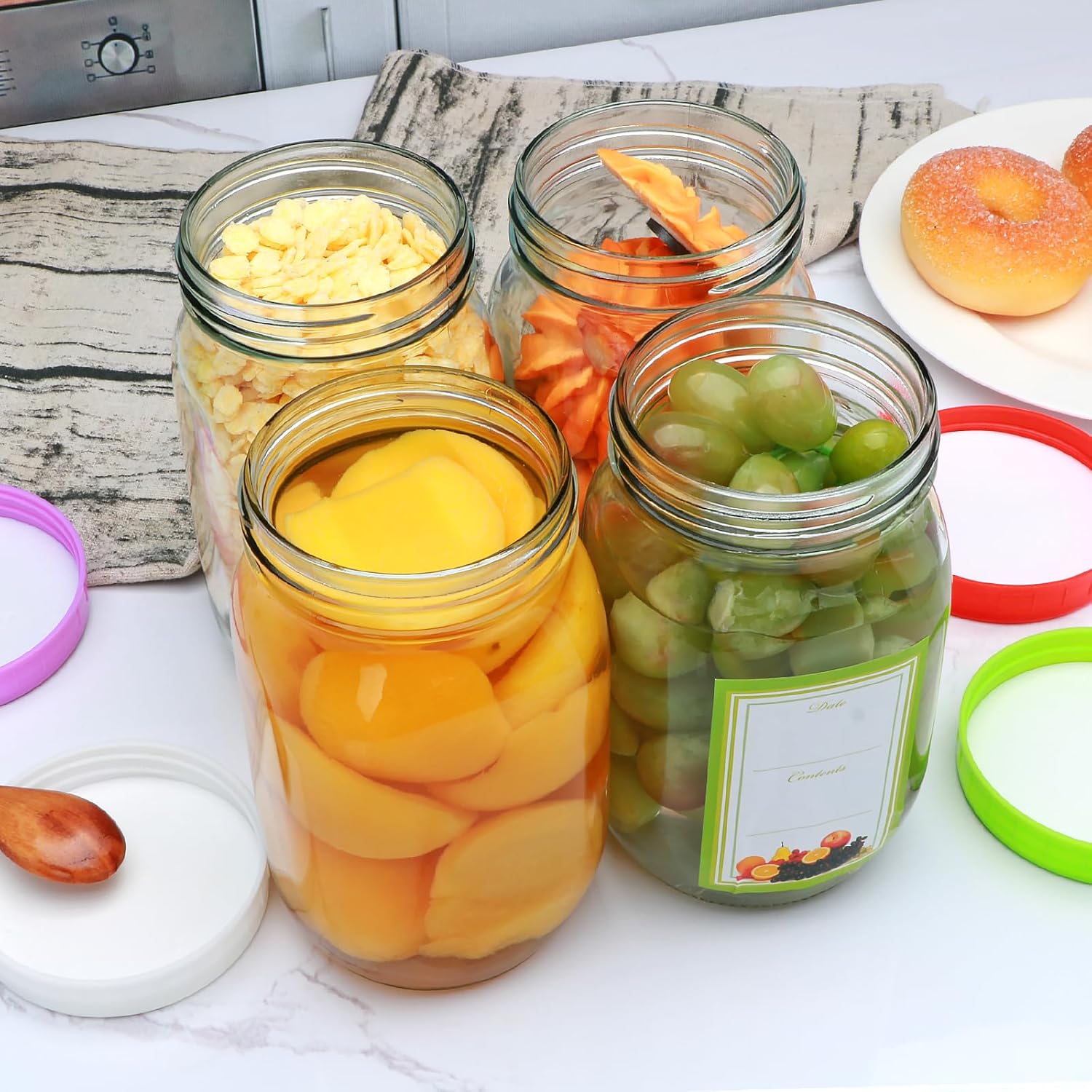 32oz Glass Mason Jars 12 Pack
