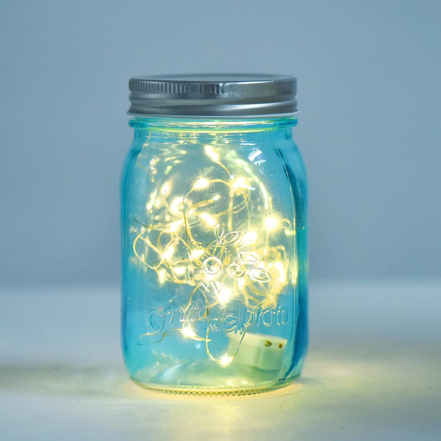 Amzcku 16 oz Colored Mason Jars with Lids