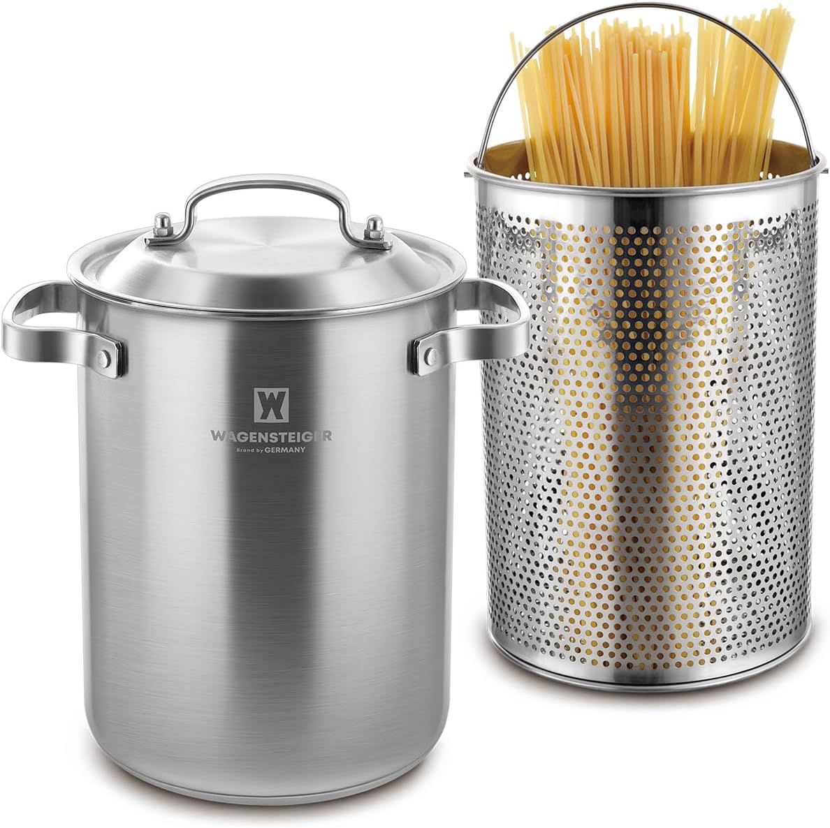 WAGENSTEIGER Premium Stainless Steel Asparagus Steamer with Spaghetti Stovetop Cooker