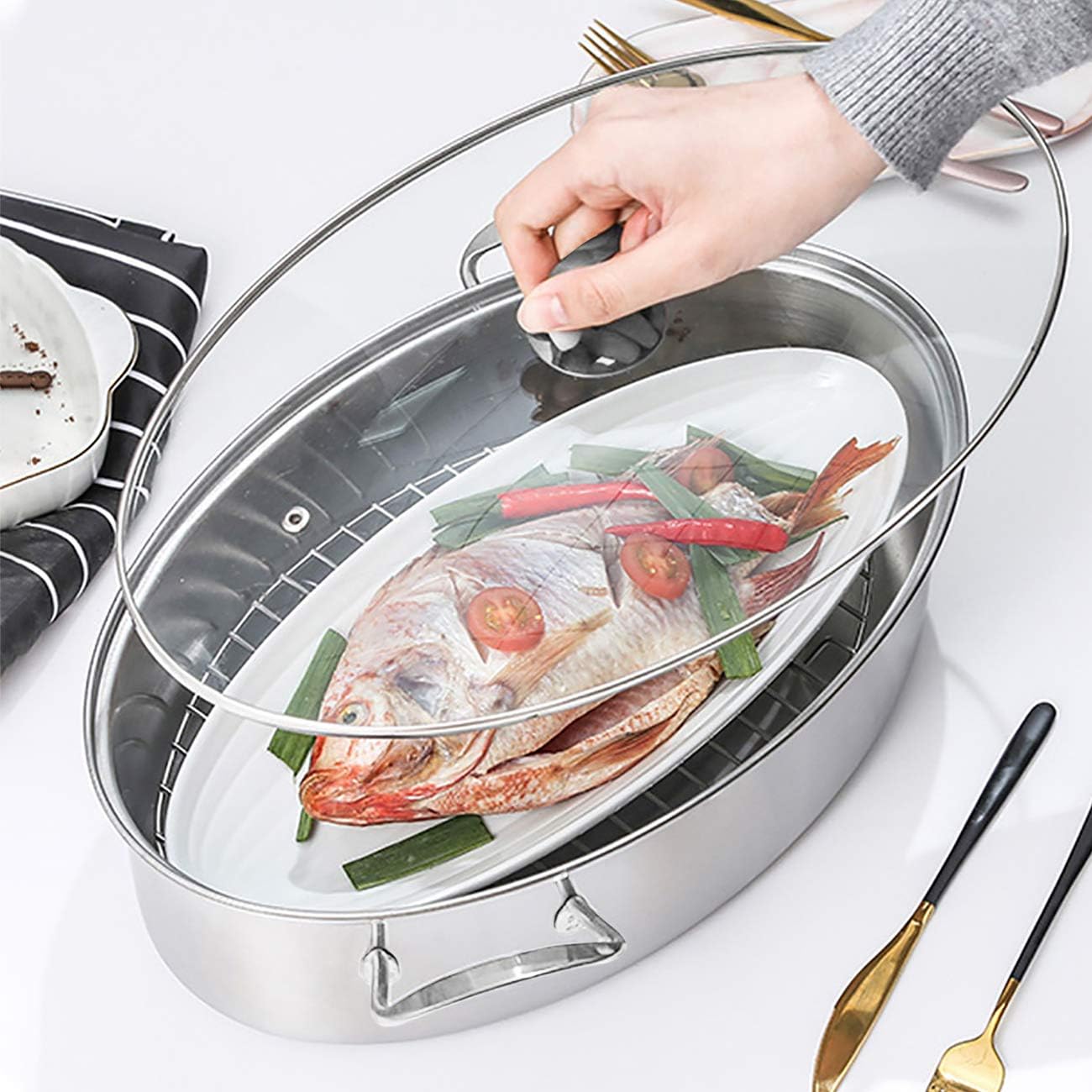 8 Qt Stainless Steel Fish Seafood Steamer