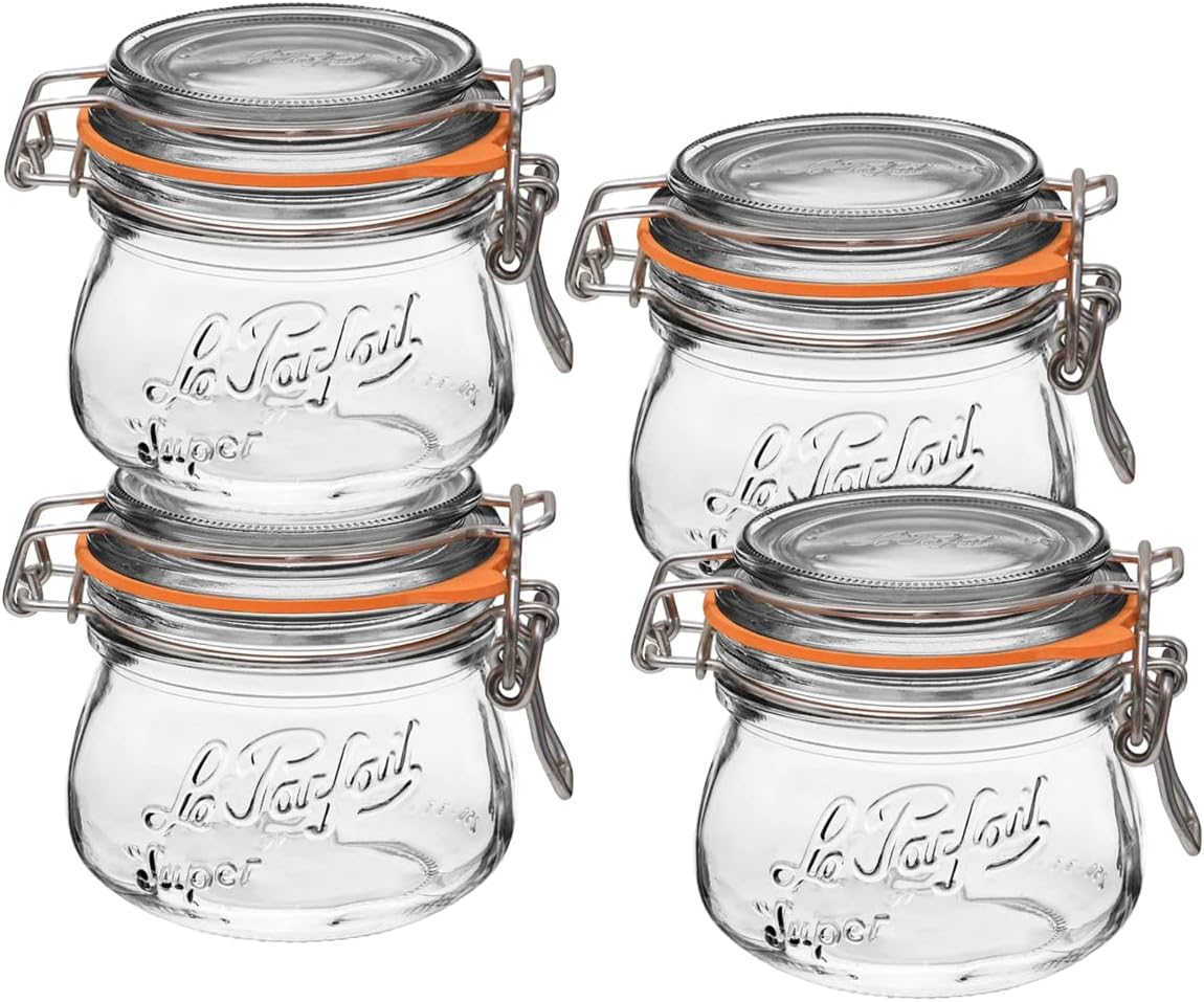 Elegant French Glass Jars for Preserving Food