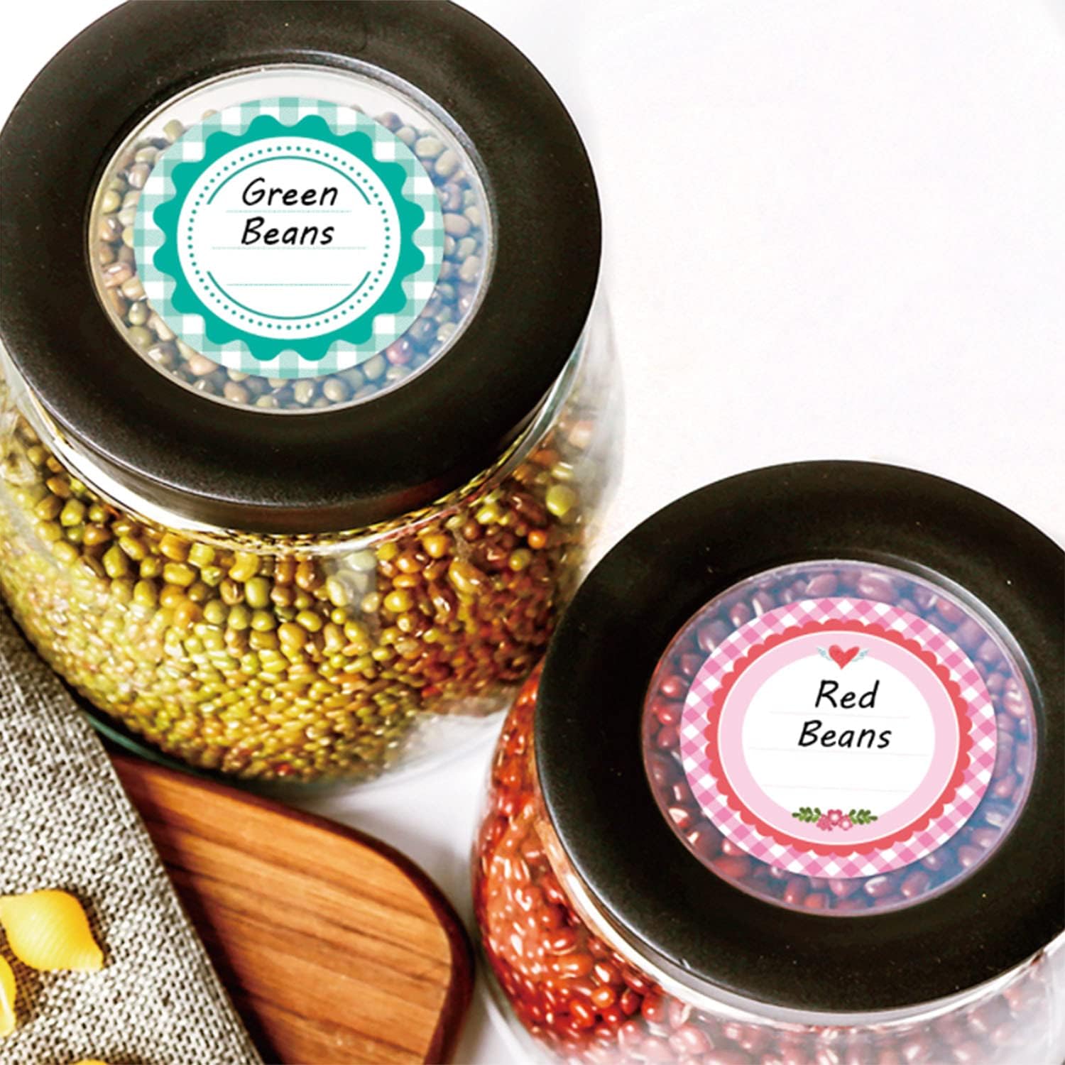 80 Mason Jar Lid Labels