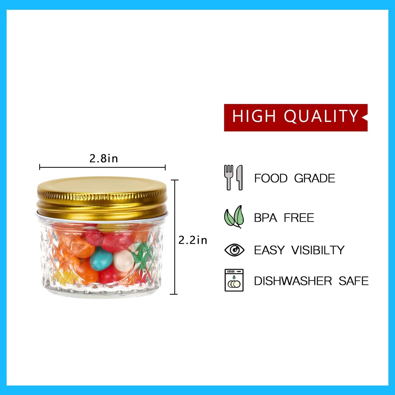 40-Piece Glass Mason Jars Set