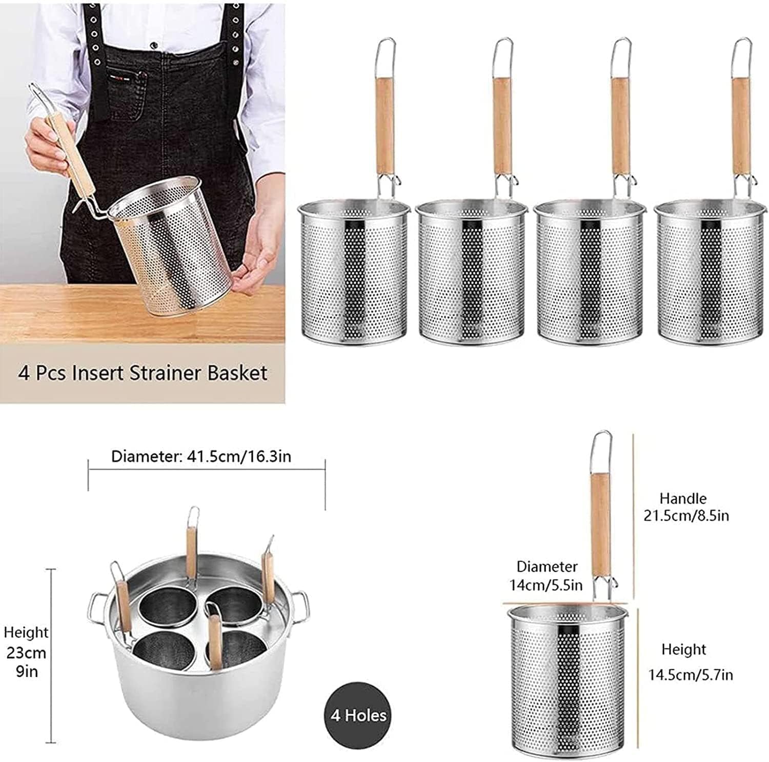 AttreX Stainless Steel Pasta Cooker Set - Perfect for Tracking Pasta Holes