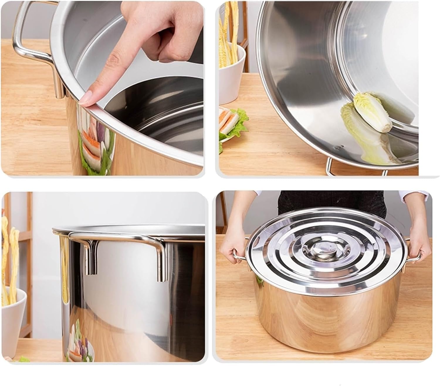 BingWang Stainless Steel Pasta Pot with Insert