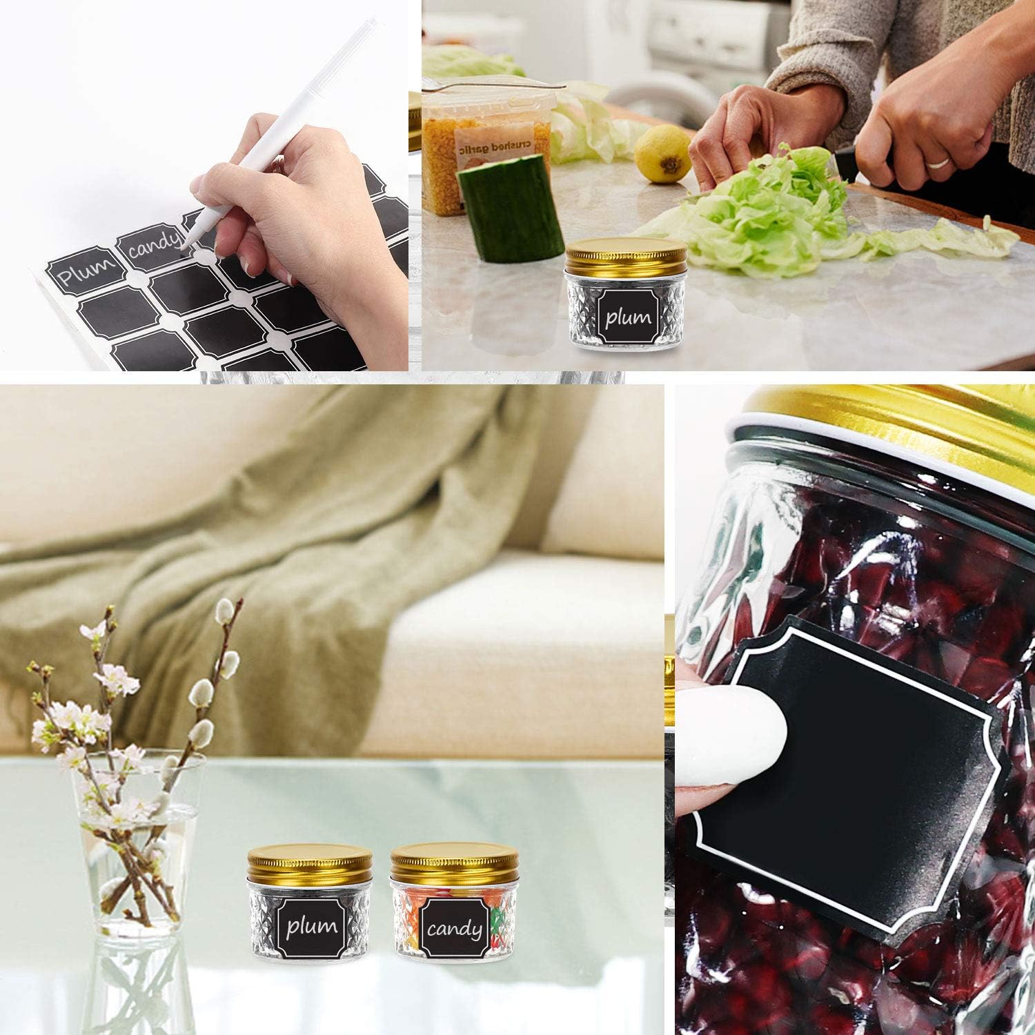 40-Piece Glass Mason Jars Set