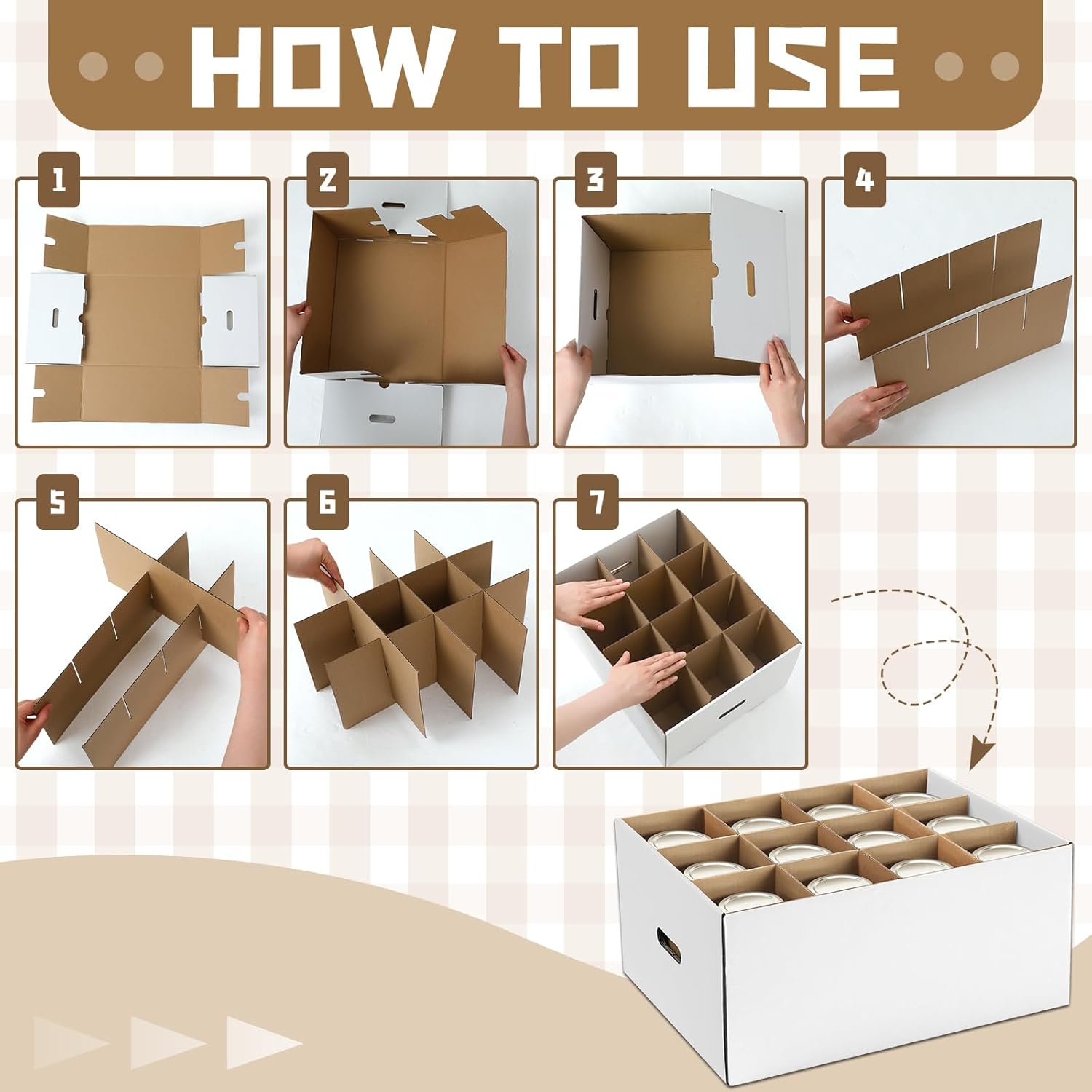 6-Piece Mason Jar Storage Box