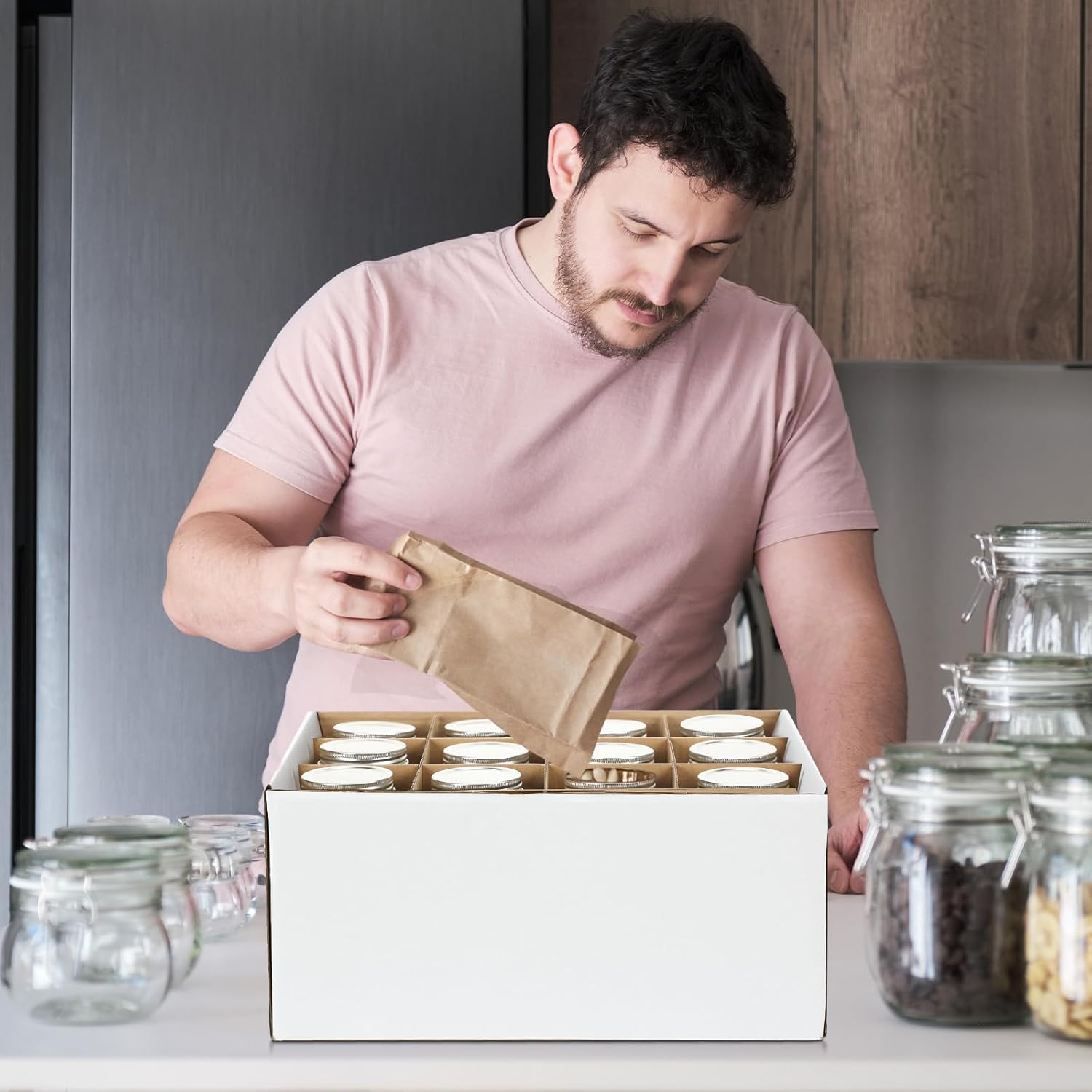 6-Piece Mason Jar Storage Box