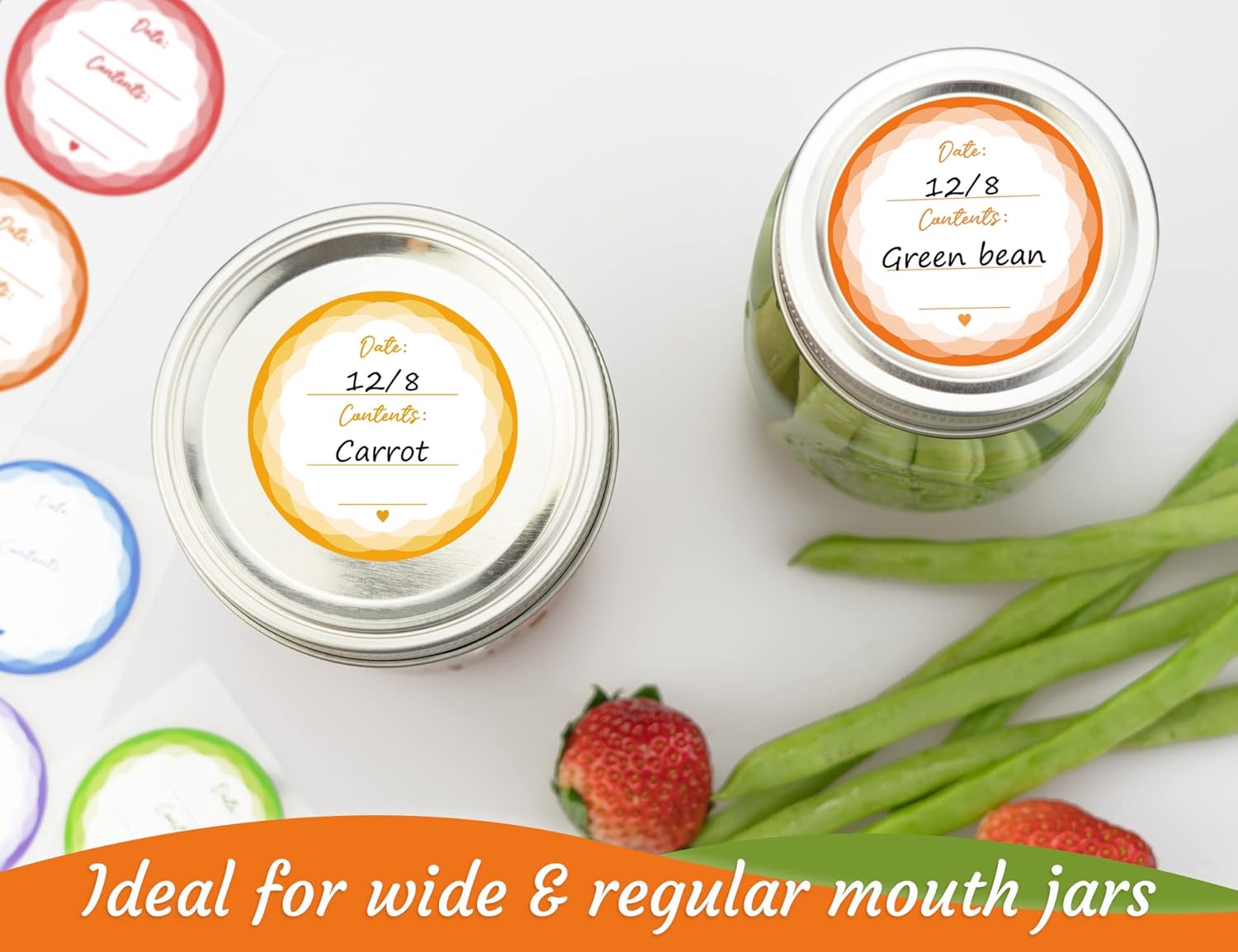 Sturdy Mason Jar Labels for Canning and Organization