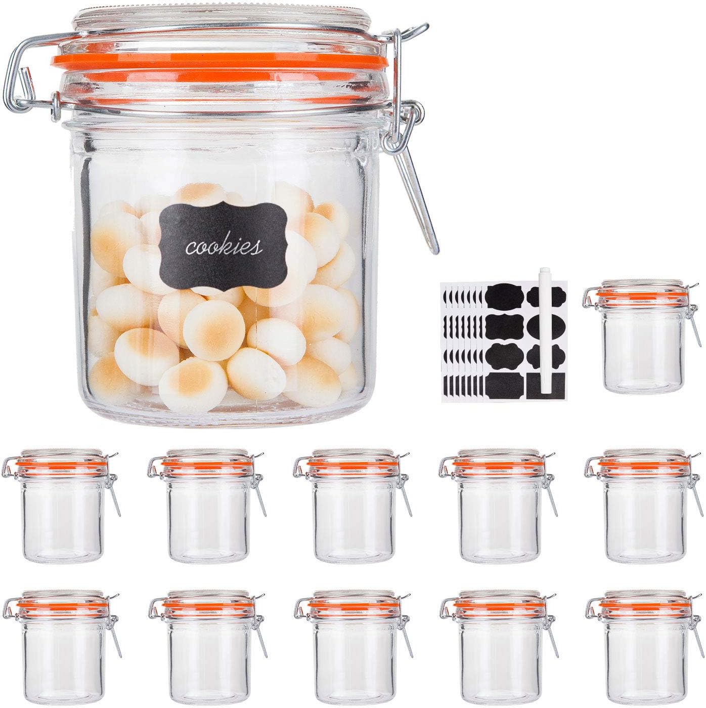 Encheng Glass Jars With Airtight Lids Durable Perfect for Organization