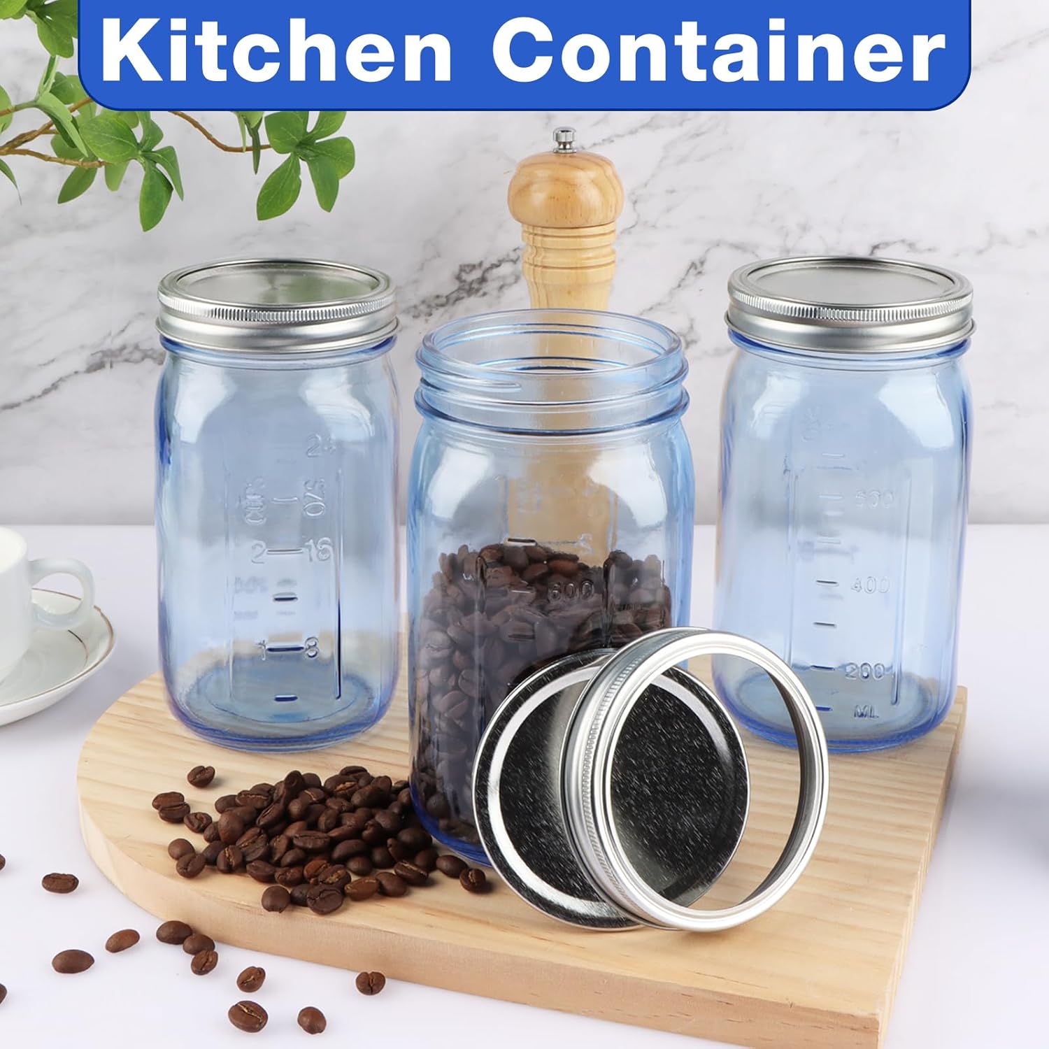 Sturdy 6-Pack Mason Jars for Fermenting Storing