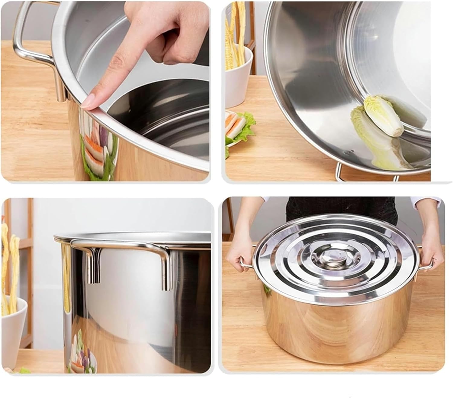 Stainless Steel 345 Holes Multipurpose Nonstick Pasta Strainer Set