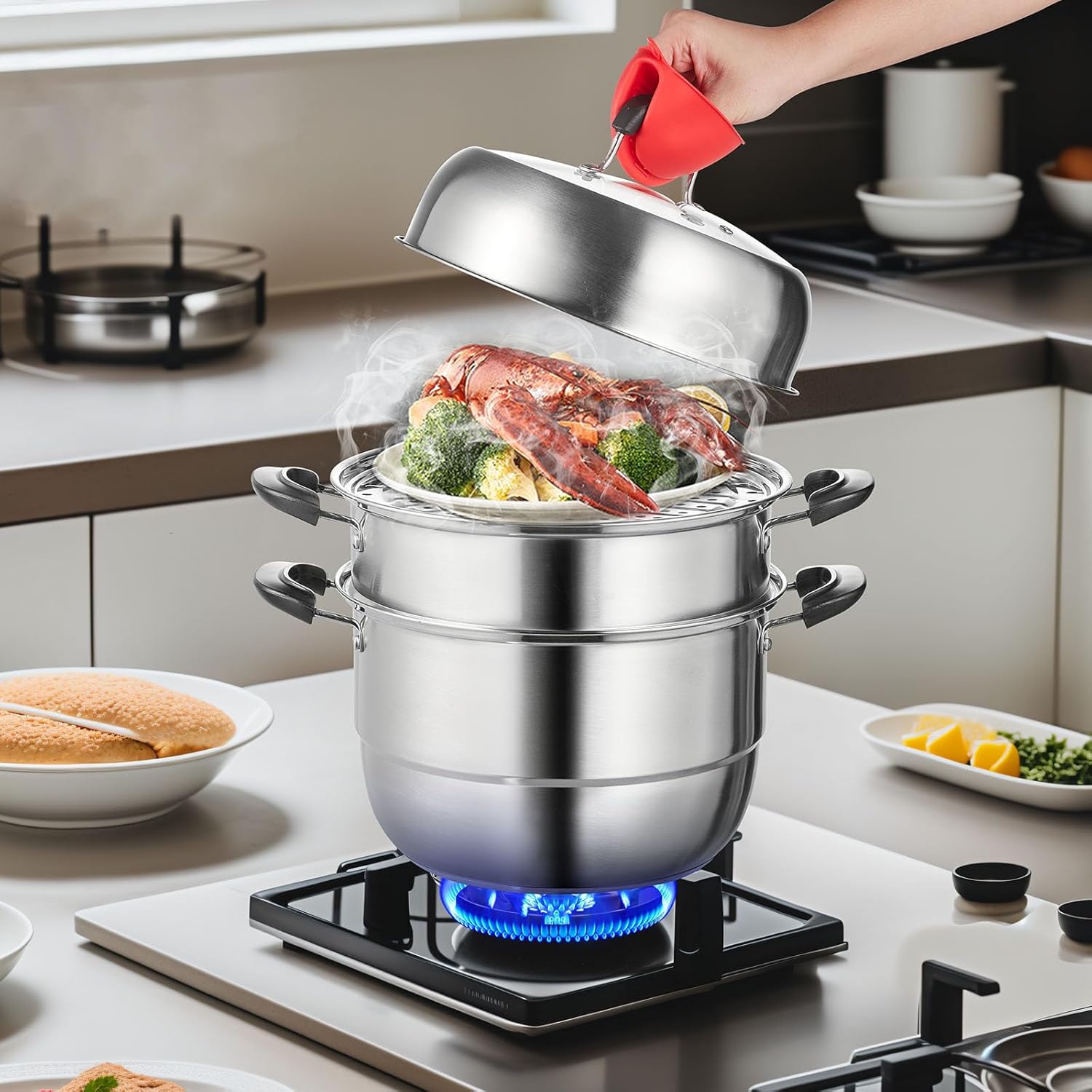 VEVOR 3-Tier Steamer Pot