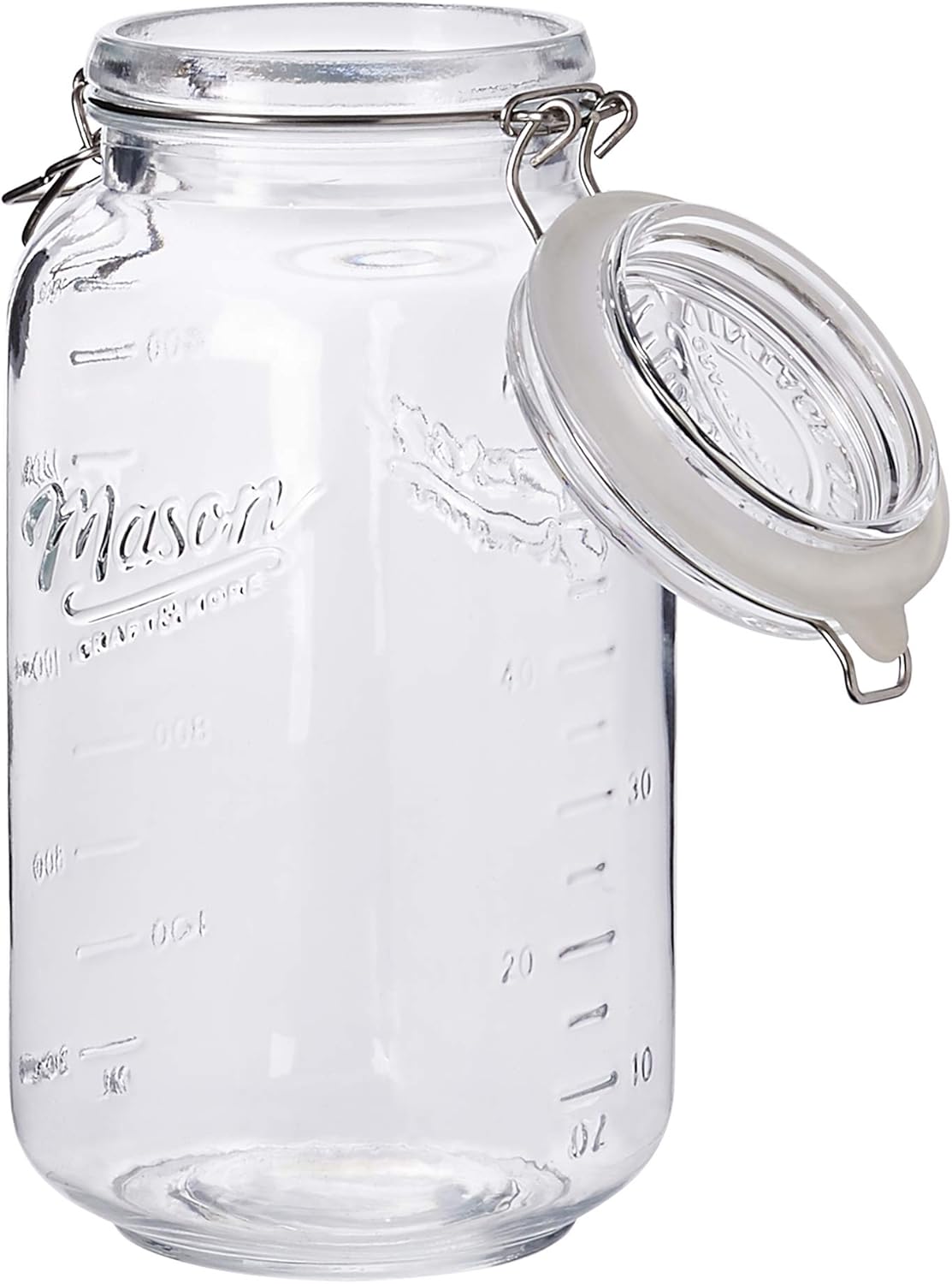 Mason Craft More Airtight Glass Clamp Jar 67 Oz Large Storage