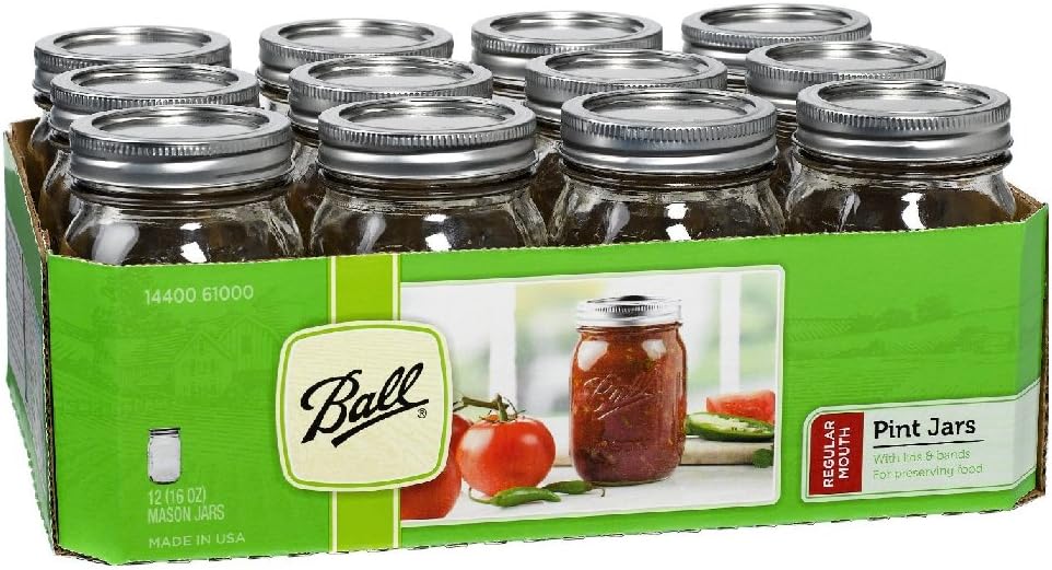 Precious Jars Set for Pickling 12 x 16 oz Preserve with Style