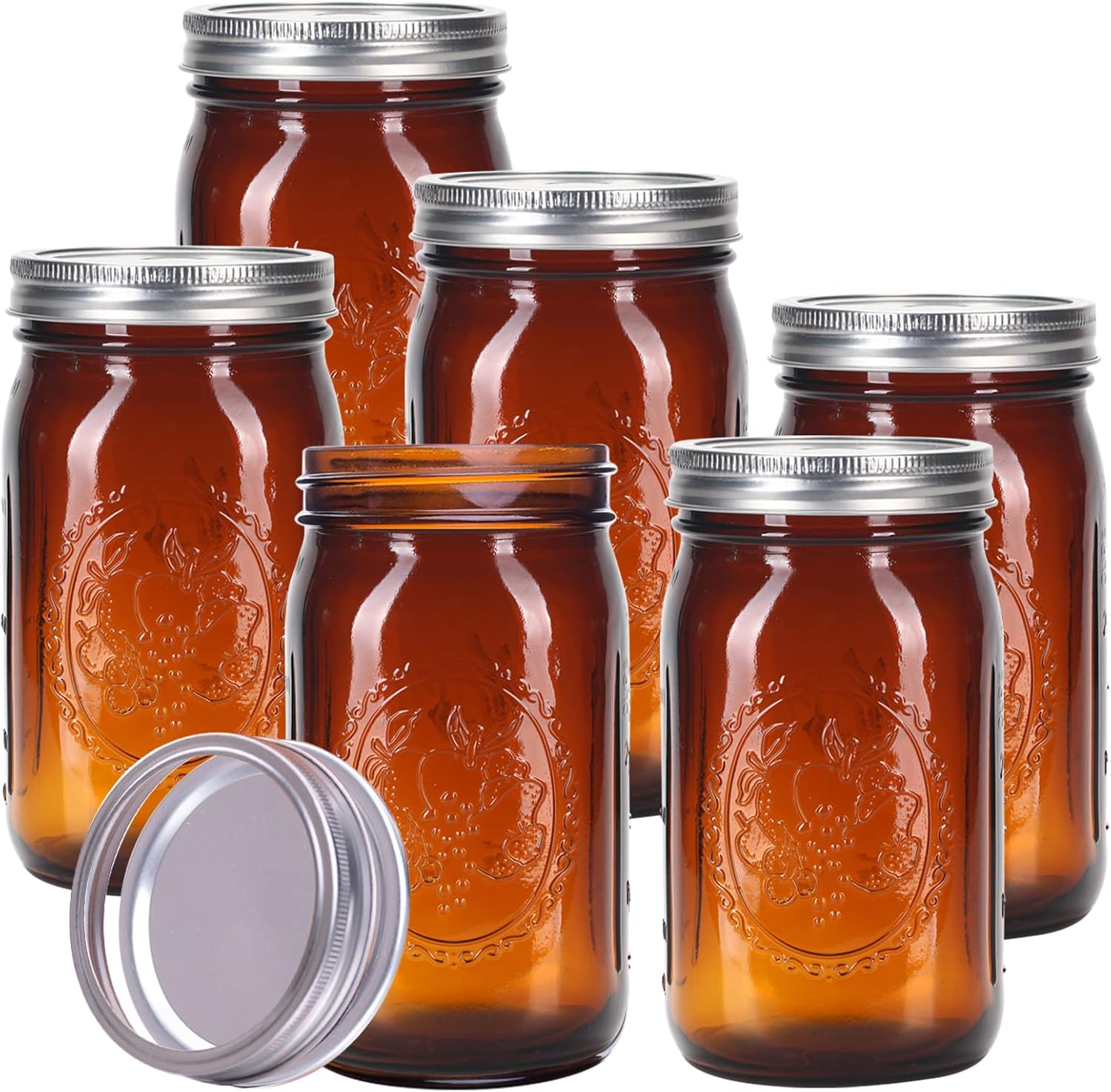 Elegant Glass Mason Jars Perfect for Preservation