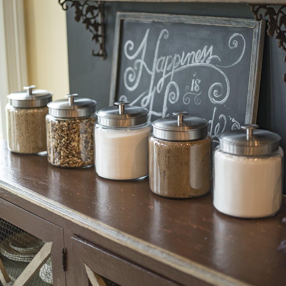 Anchor Hocking Montana Glass Jars 96oz Set of 2