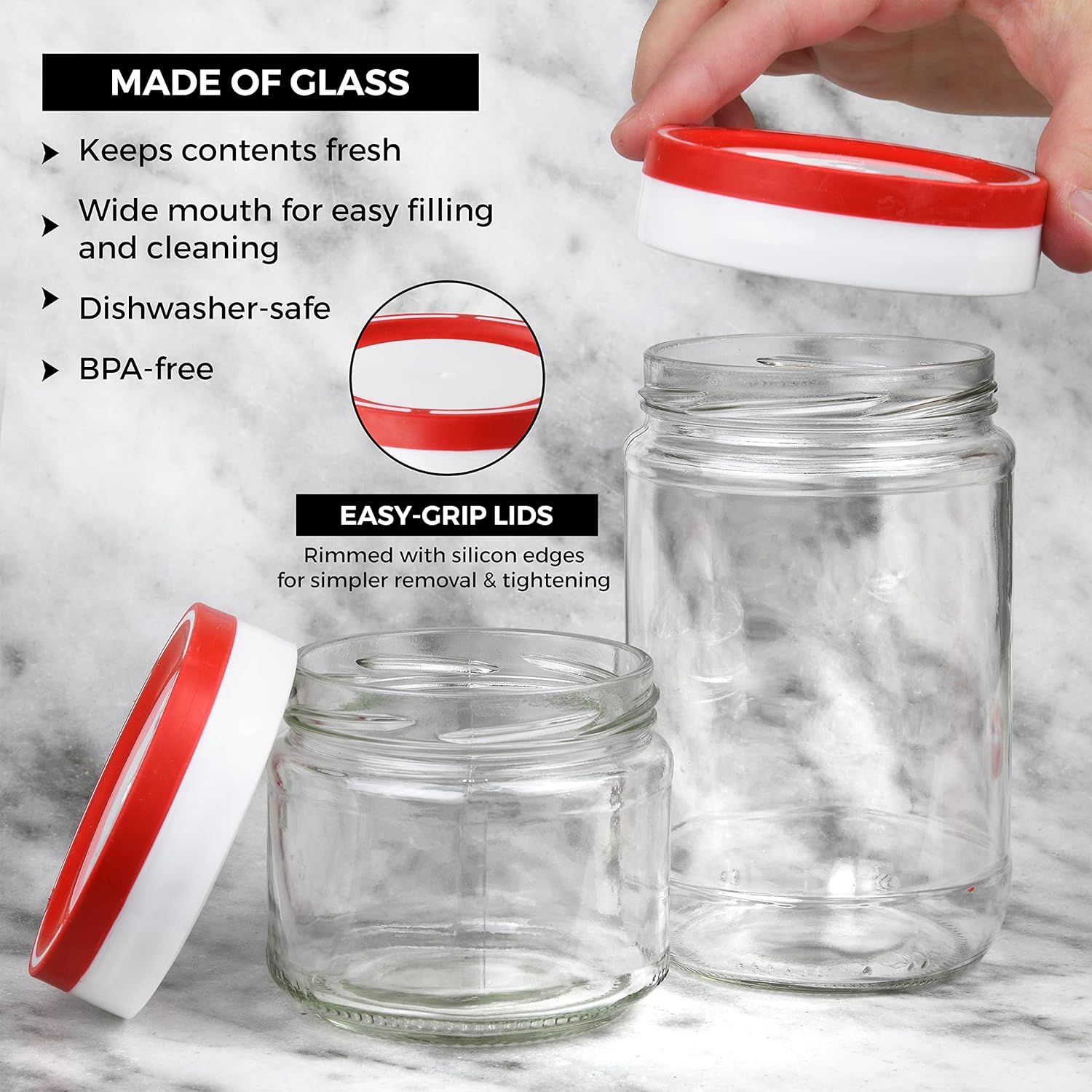 Tribello Airtight 14oz Mason Jars 4-Pack