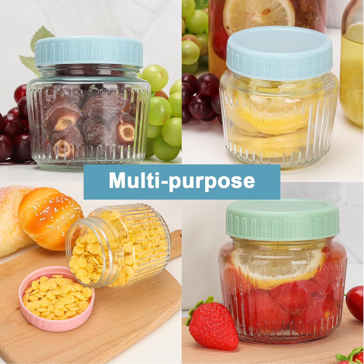 Cehomi 8 oz Mason Jars with lids