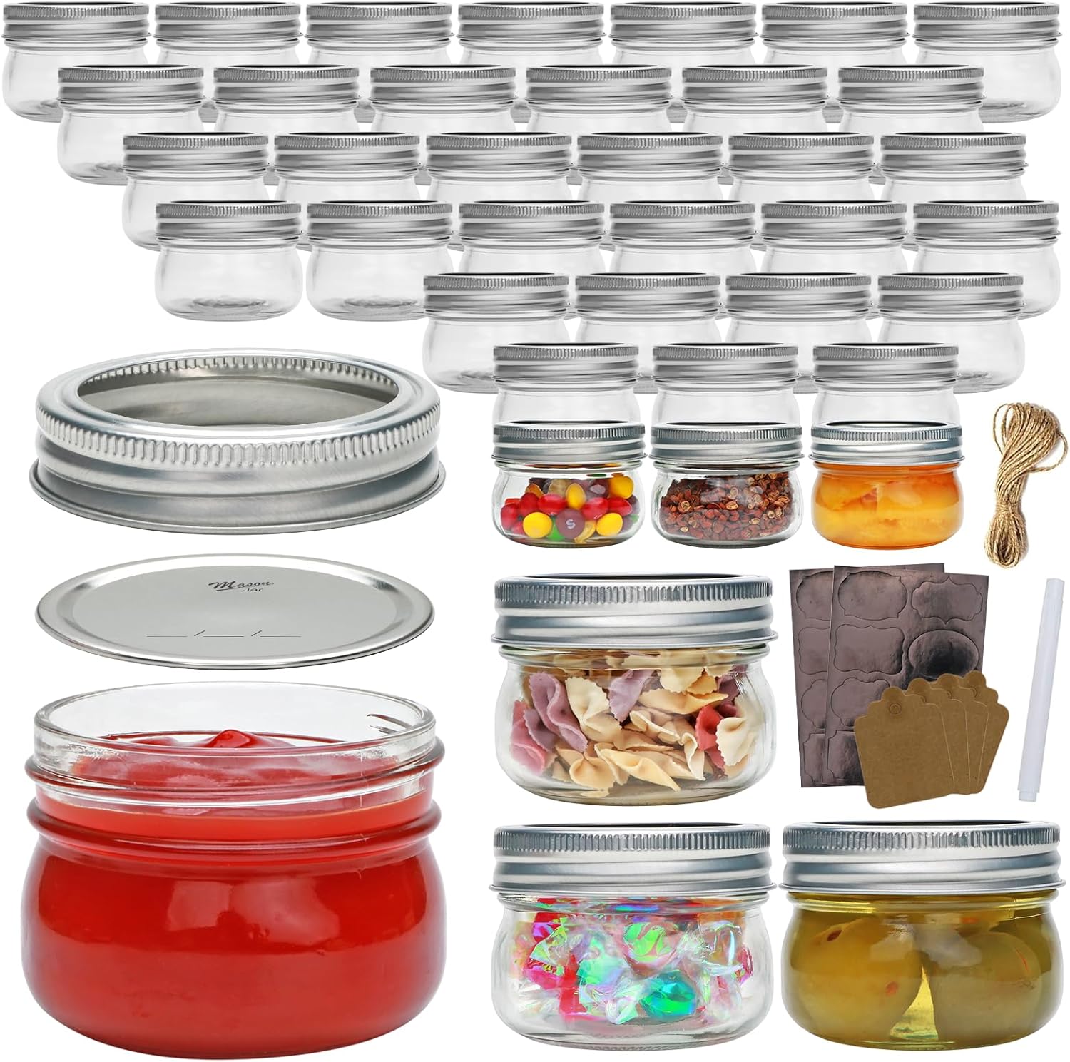 Sturdy Mason Jars with Glass lids
