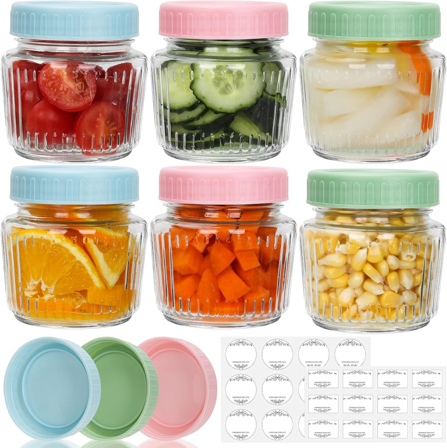 Cehomi 8 oz Mason Jars with lids