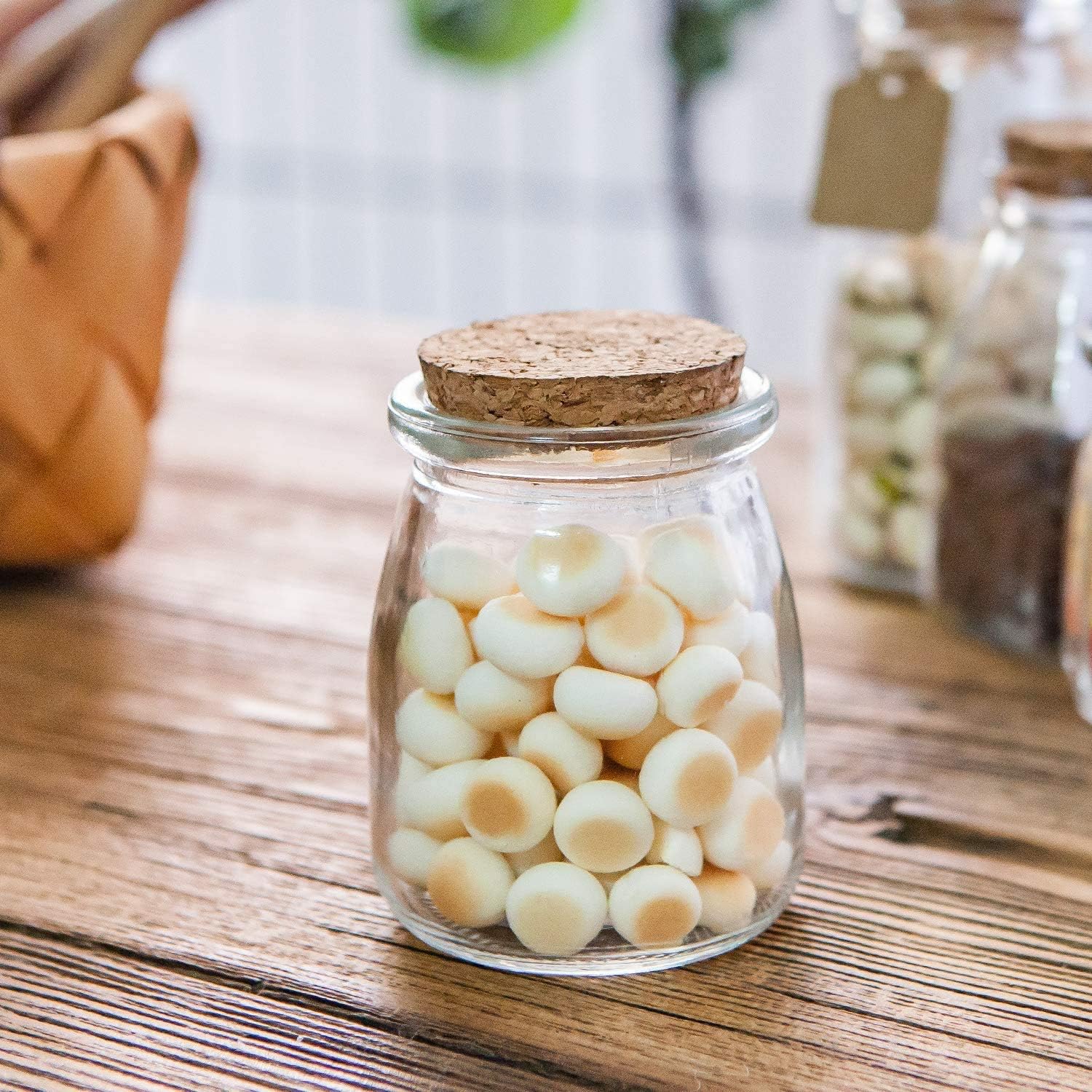 Brajttt Mini Glass Jars Set 40PCS 7oz Perfect for Storage PreserveNature