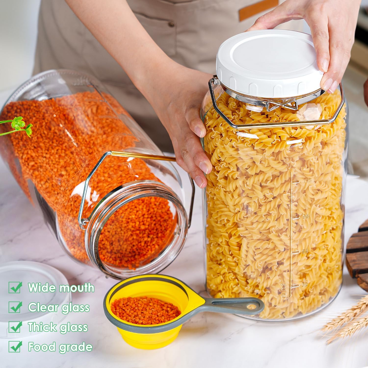 Robust 15 Gallon Glass Jar for Kitchen Storage