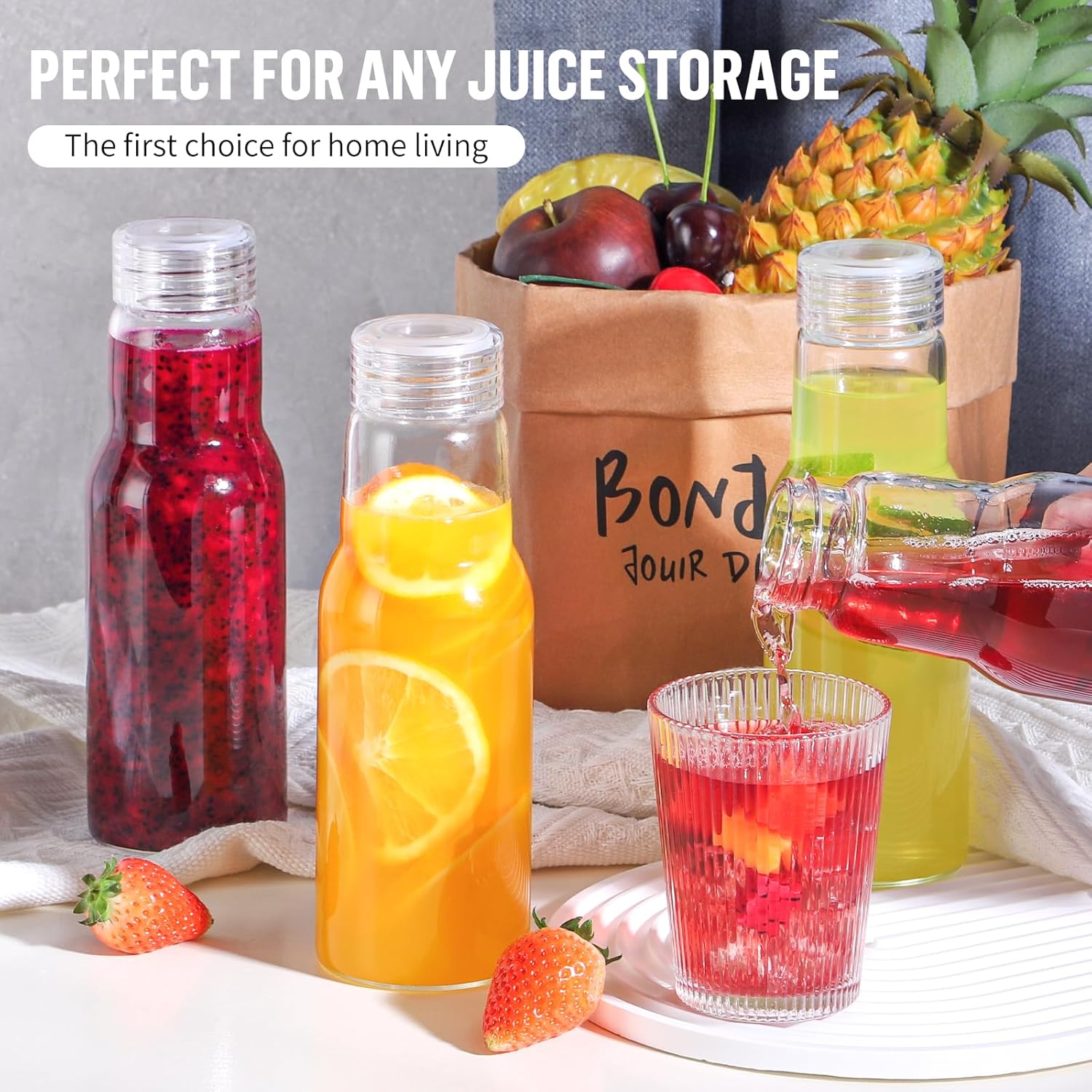 Perfect Size Glass Jars for Beverages Food Storage