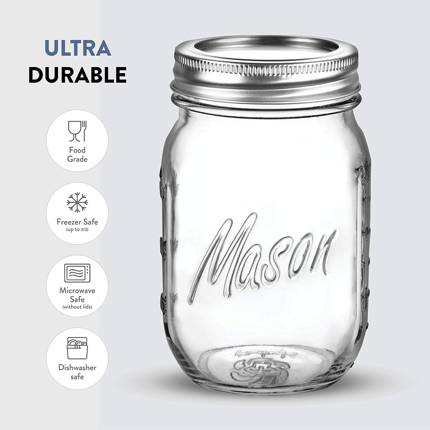 Paksh Novelty Mason Jars 6-Pack 16 oz - Preserve and Style Your Tables