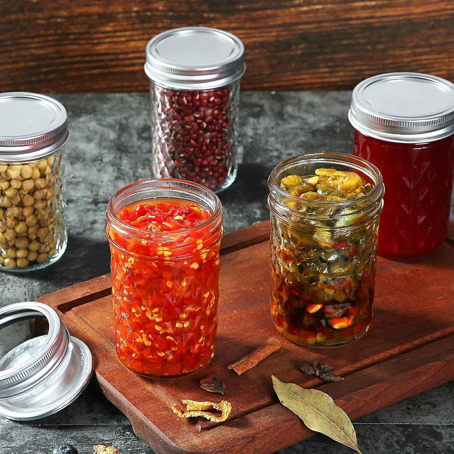 Yeboda 12-Piece Mason Jars Set