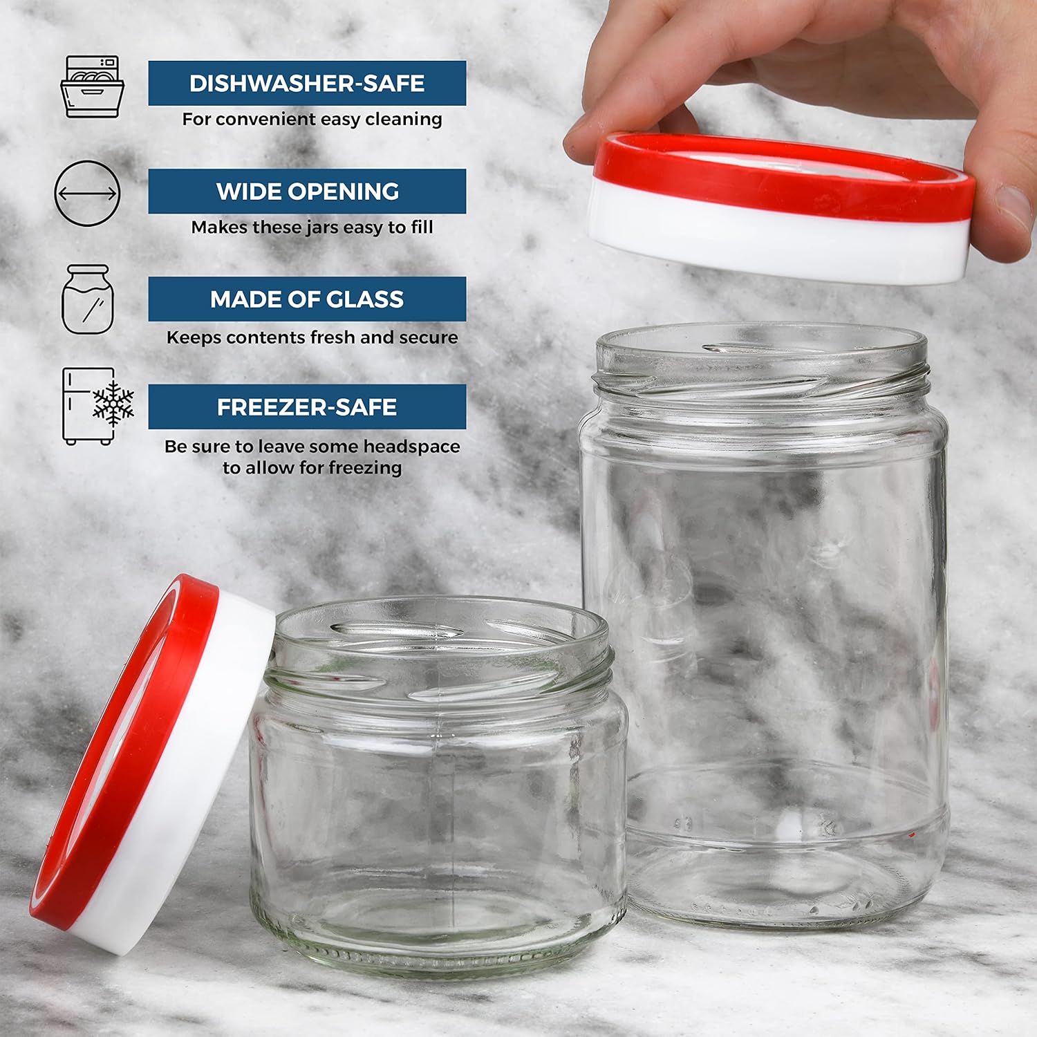 Tribello Airtight 14oz Mason Jars 4-Pack