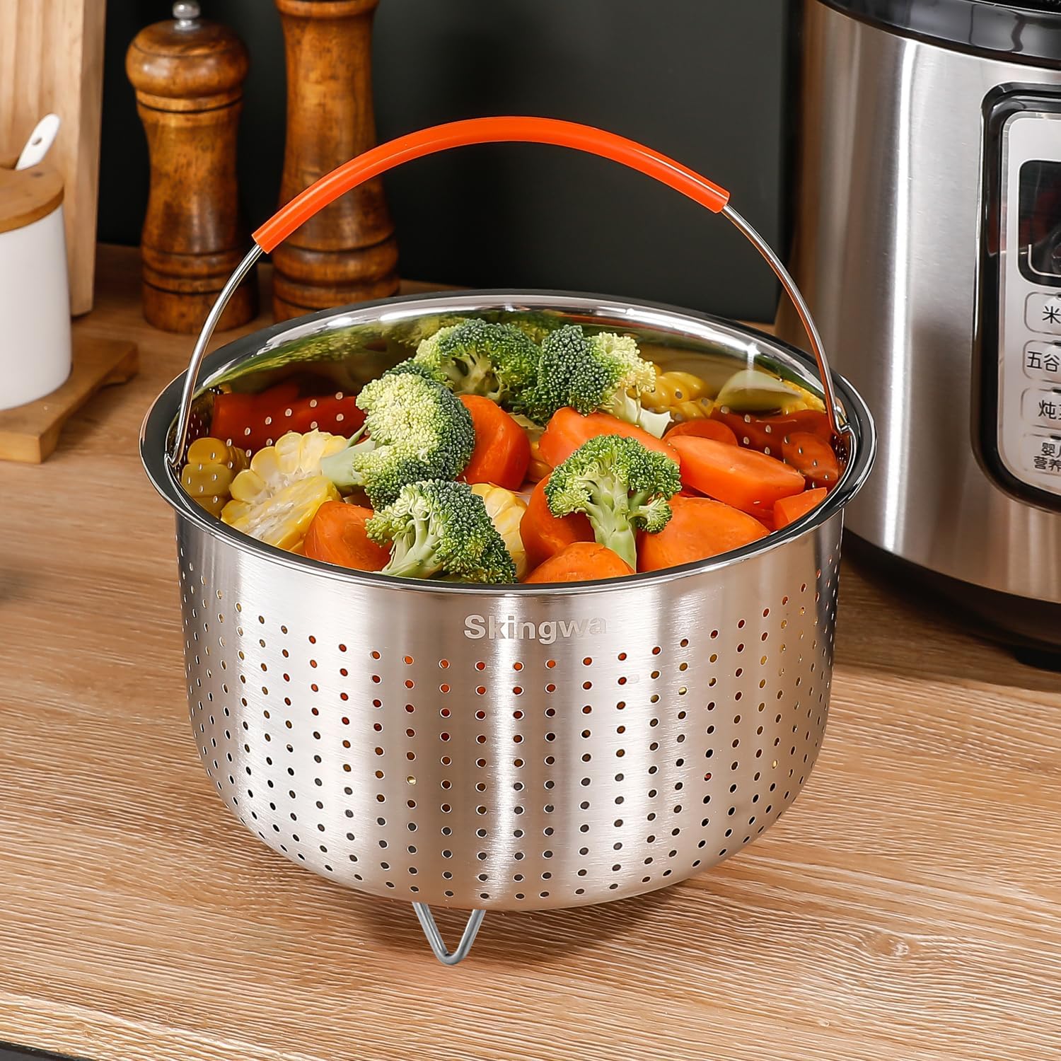 Skingwa 3Qt Stainless Steel Steamer Basket for Instant Pot