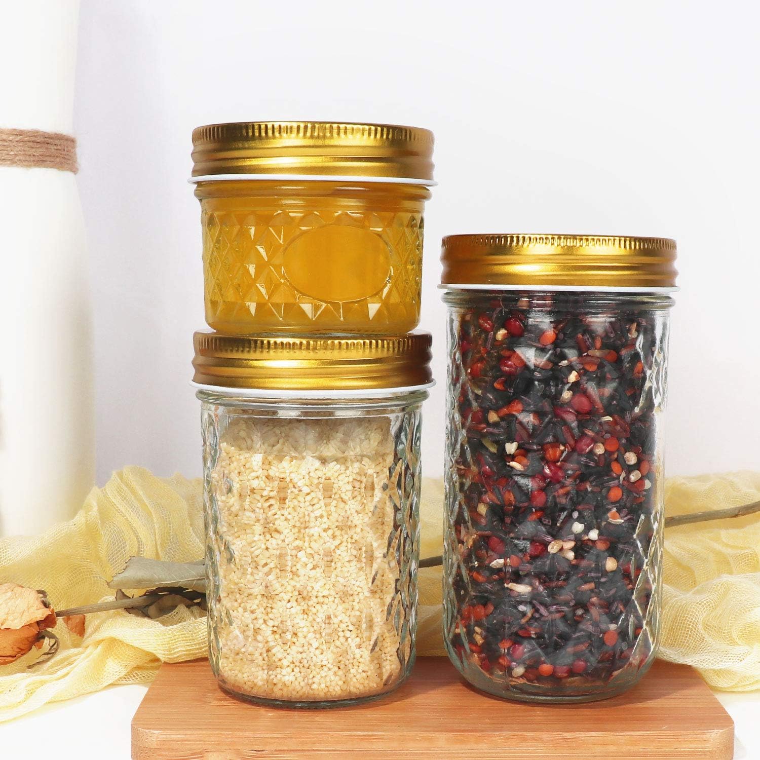40-Piece Glass Mason Jars Set