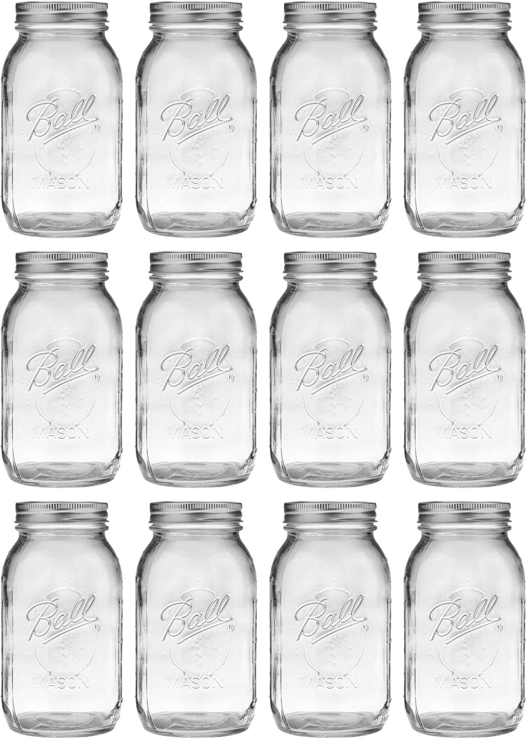 Ball 12-Piece Quart Canning Jars 32oz