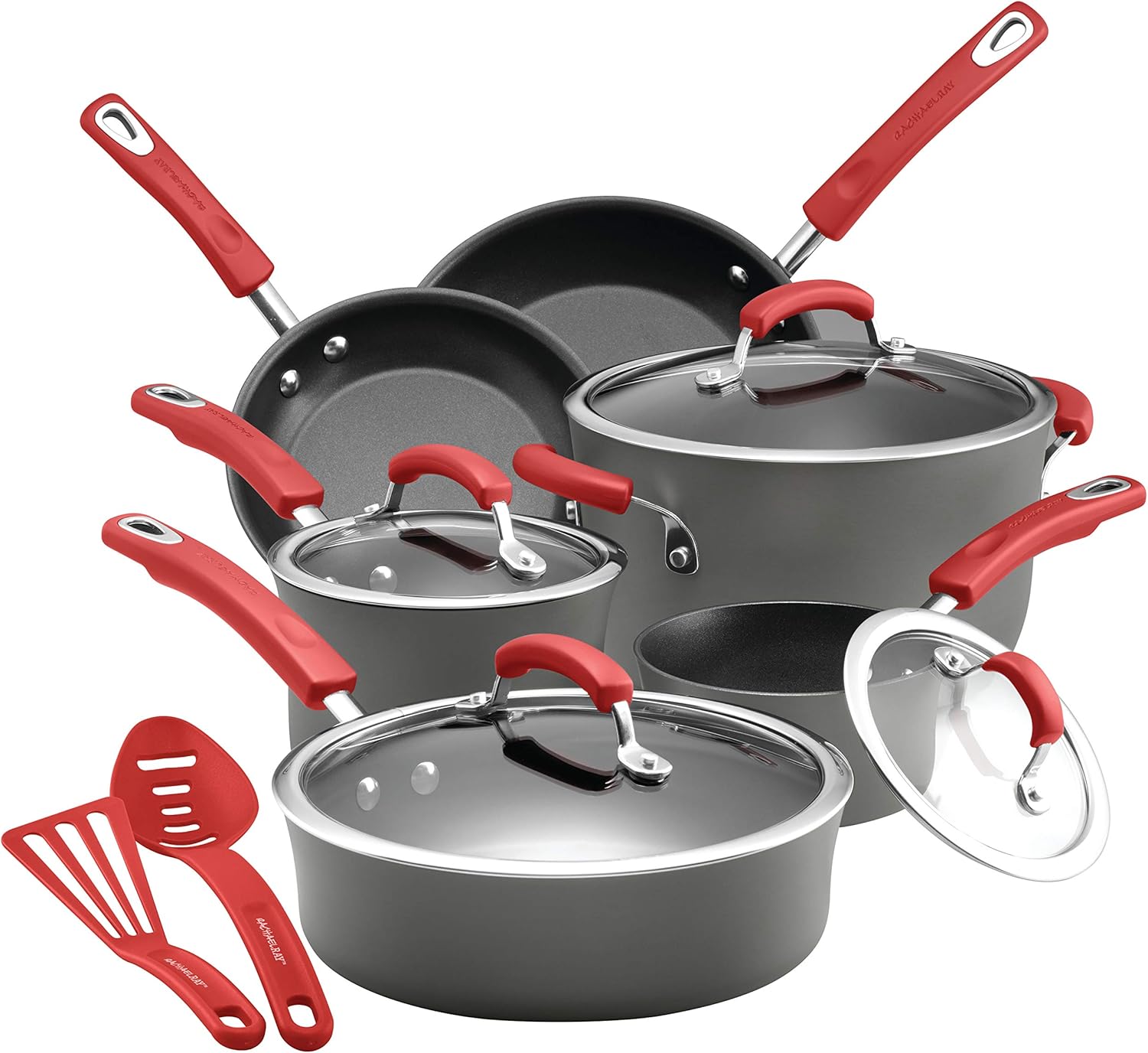 Rachael Ray 12-Piece Brights Nonstick Cookware Set