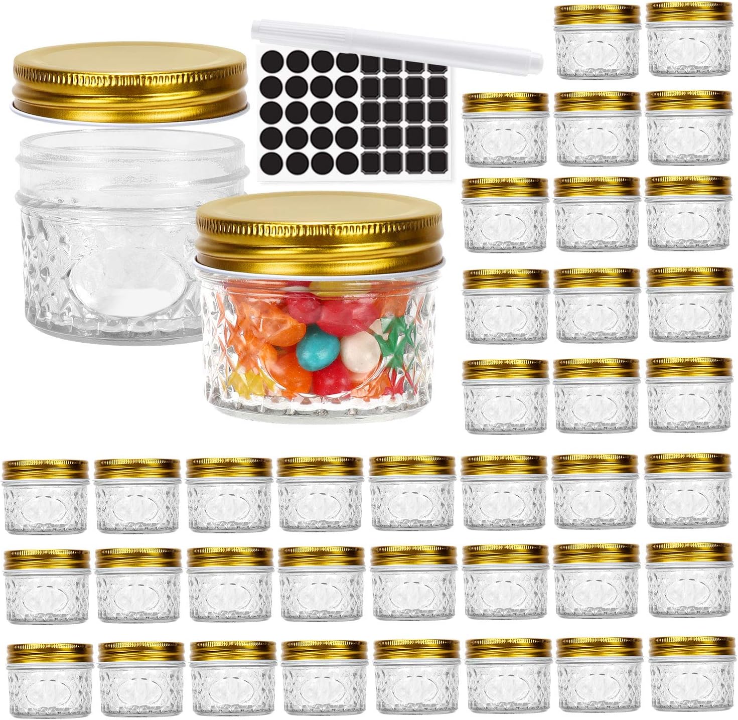 40-Piece Glass Mason Jars Set