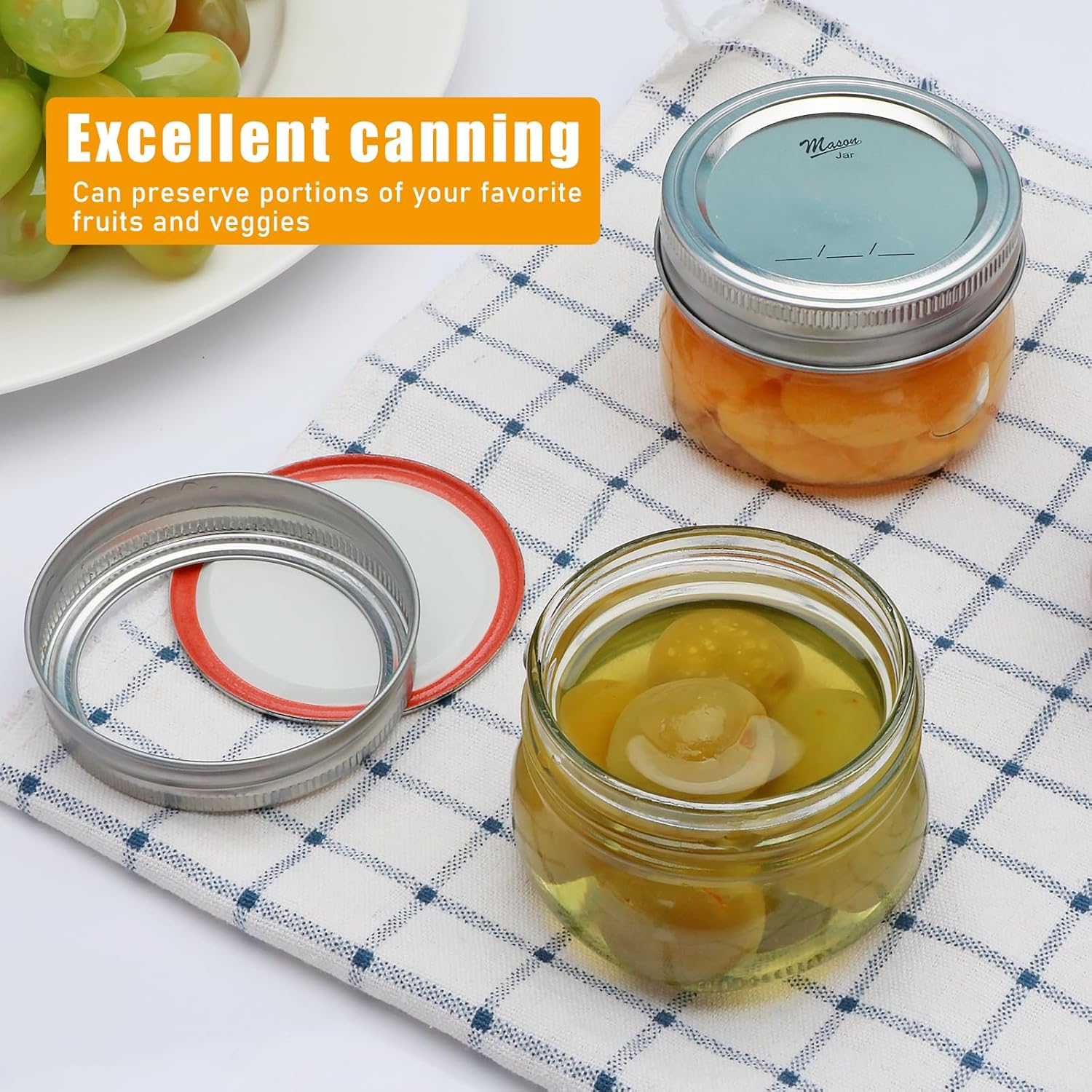 Sturdy Mason Jars with Glass lids