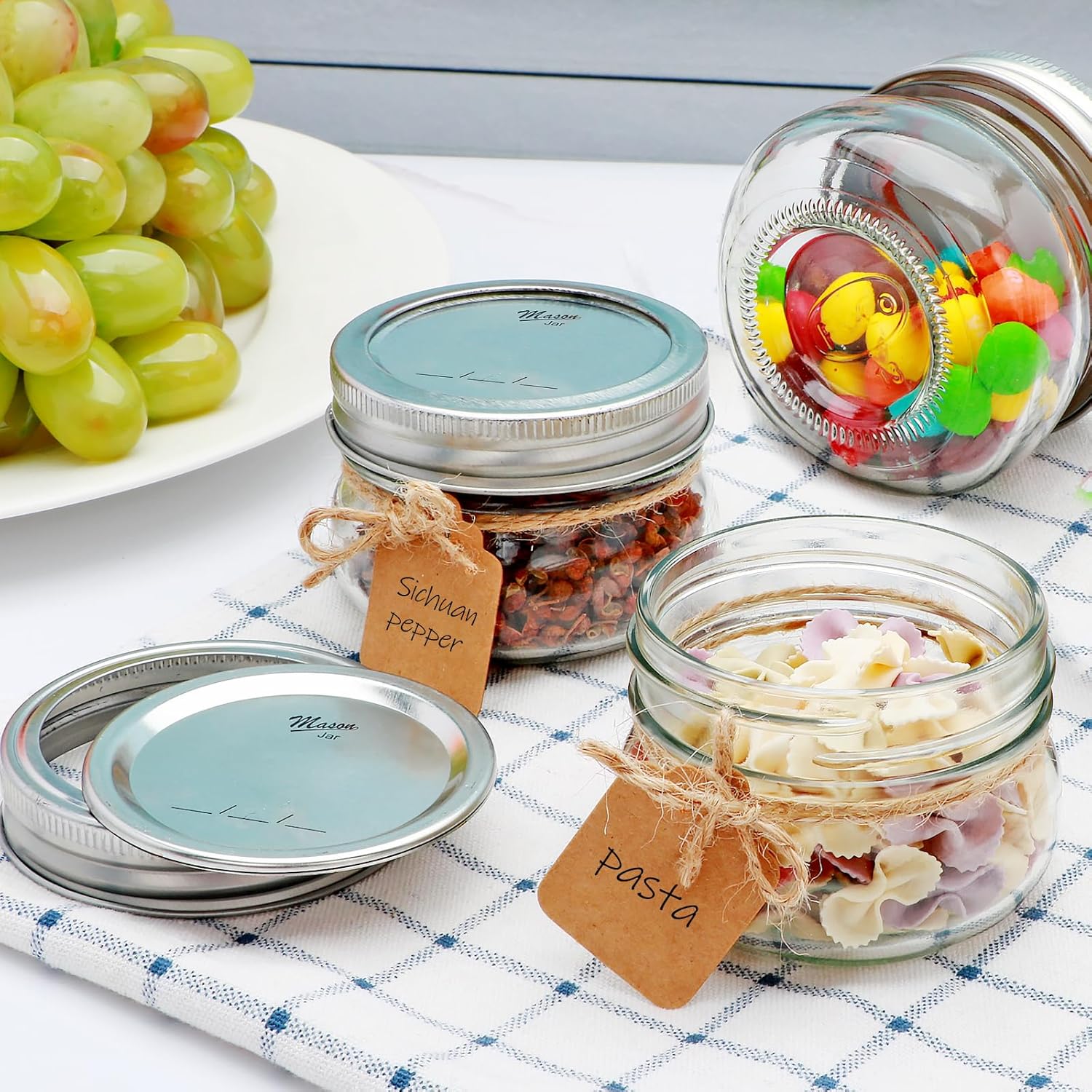 Sturdy Mason Jars with Glass lids