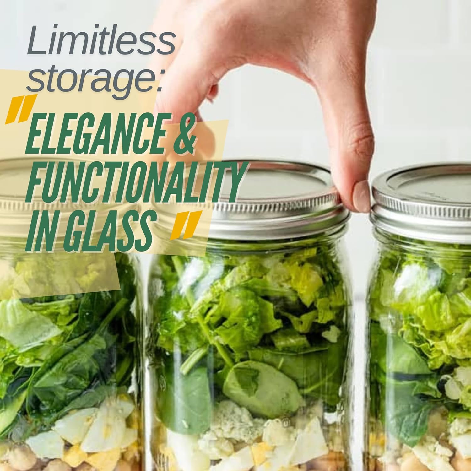 Durable Mason Jars for Canning Fermenting More